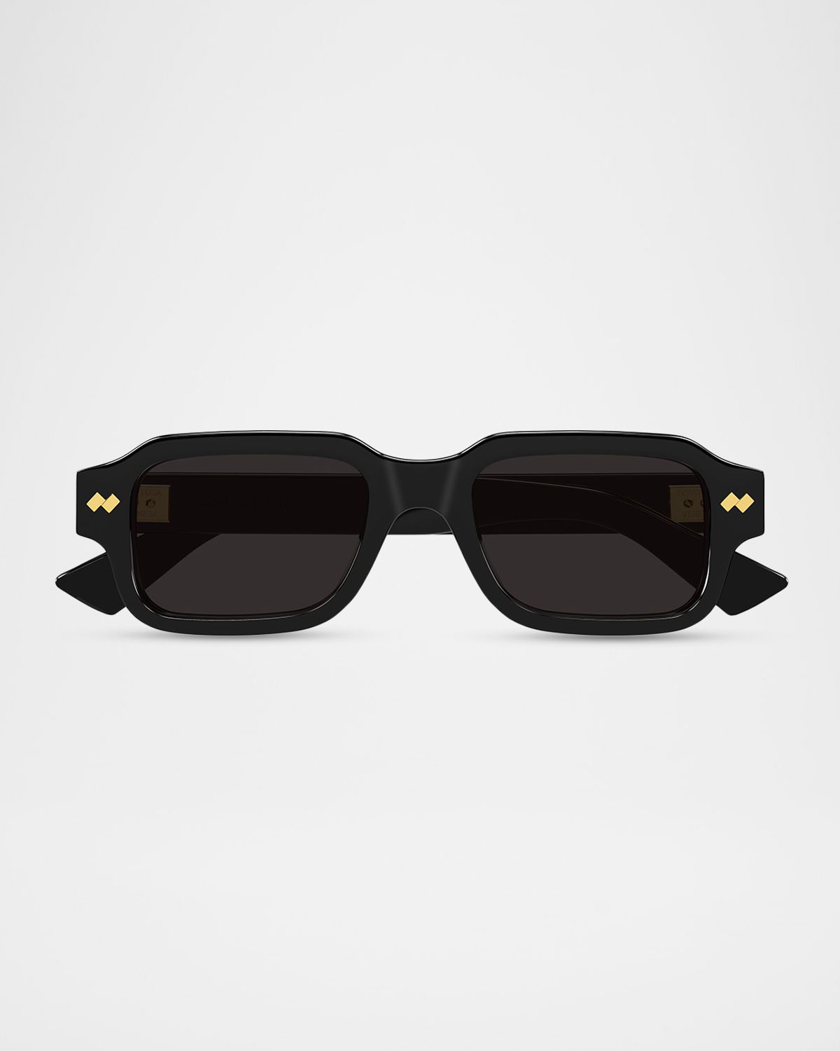 Bottega Veneta Men 's BV1442S-001 Acetate Rectangle Sunglasses