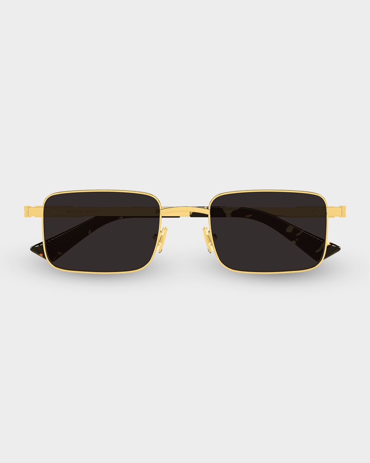Bottega Veneta Men 's BV1469S-001 Metal Rectangle Sunglasses