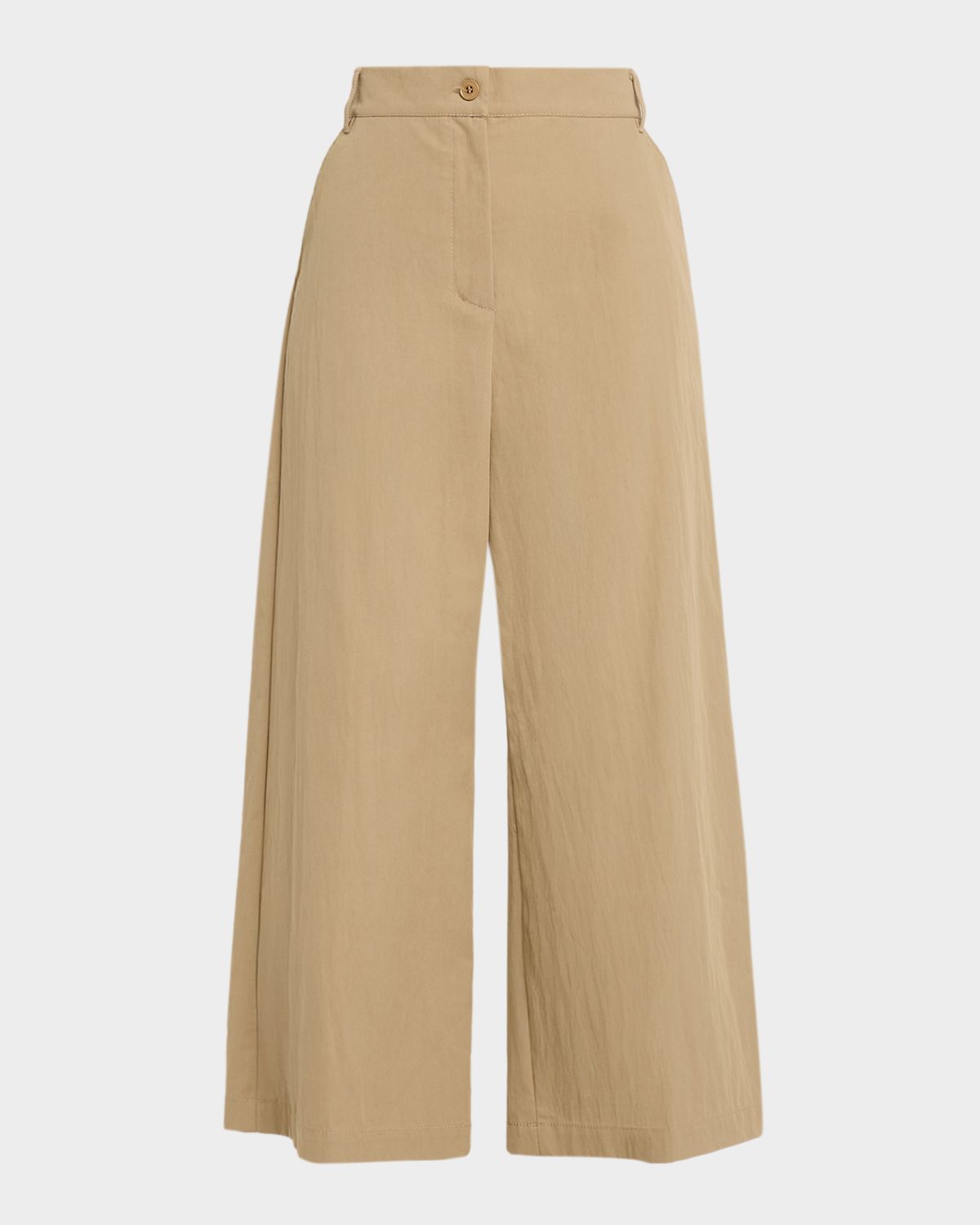 Weekend Max Mara Cropped Wide-Leg Gabardine Pants