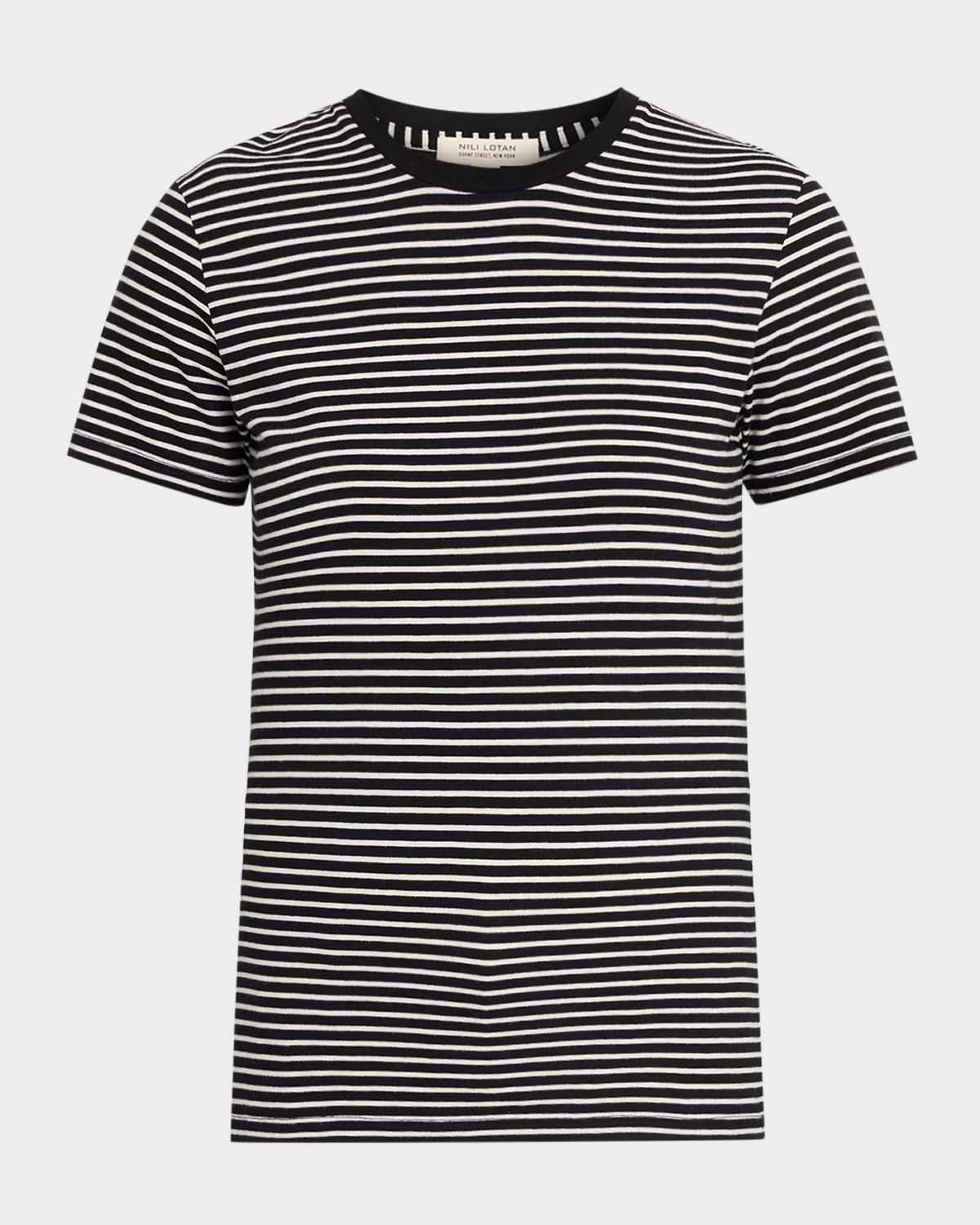 Nili Lotan Lana Striped Short-Sleeve Crewneck T-Shirt | Thumbnail 6 Nili Lotan Lana Striped Short-Sleeve Crewneck T-Shirt | Thumbnail 6