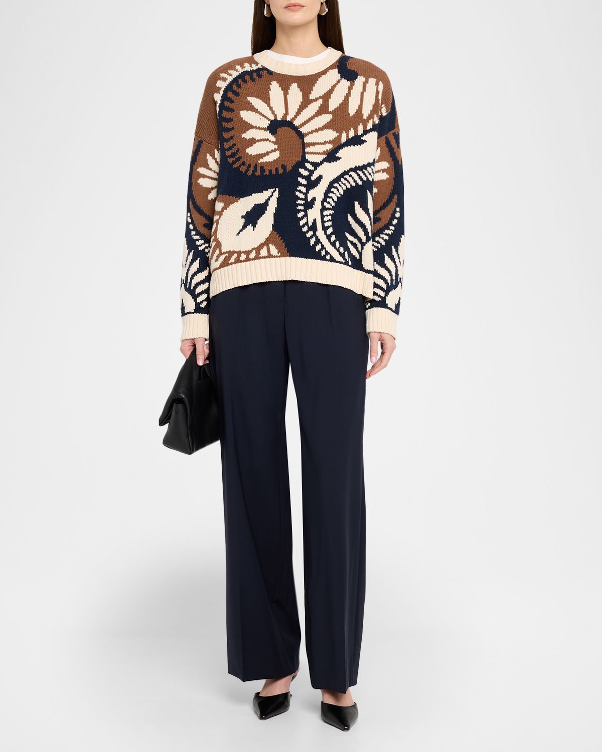 Weekend Max Mara Crewneck Jacquard-Knit Sweater