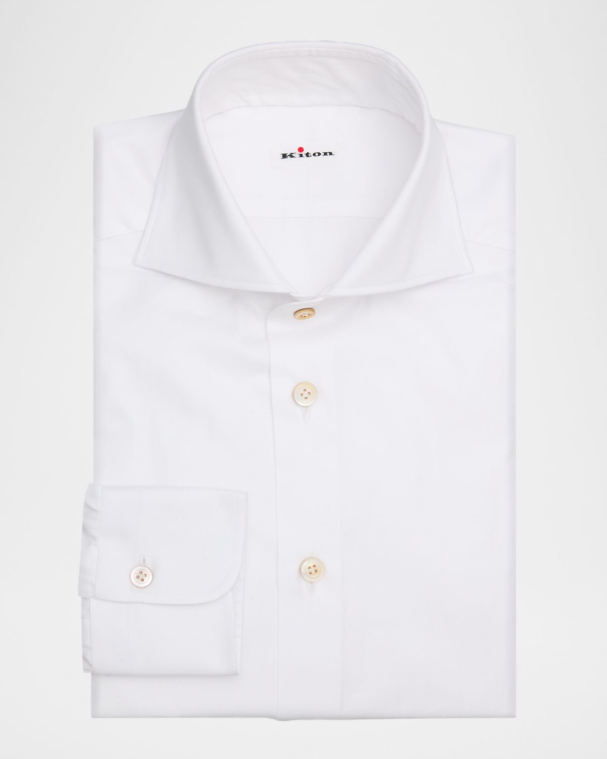 Kiton Men 's Solid Cotton Classic-Fit Dress Shirt