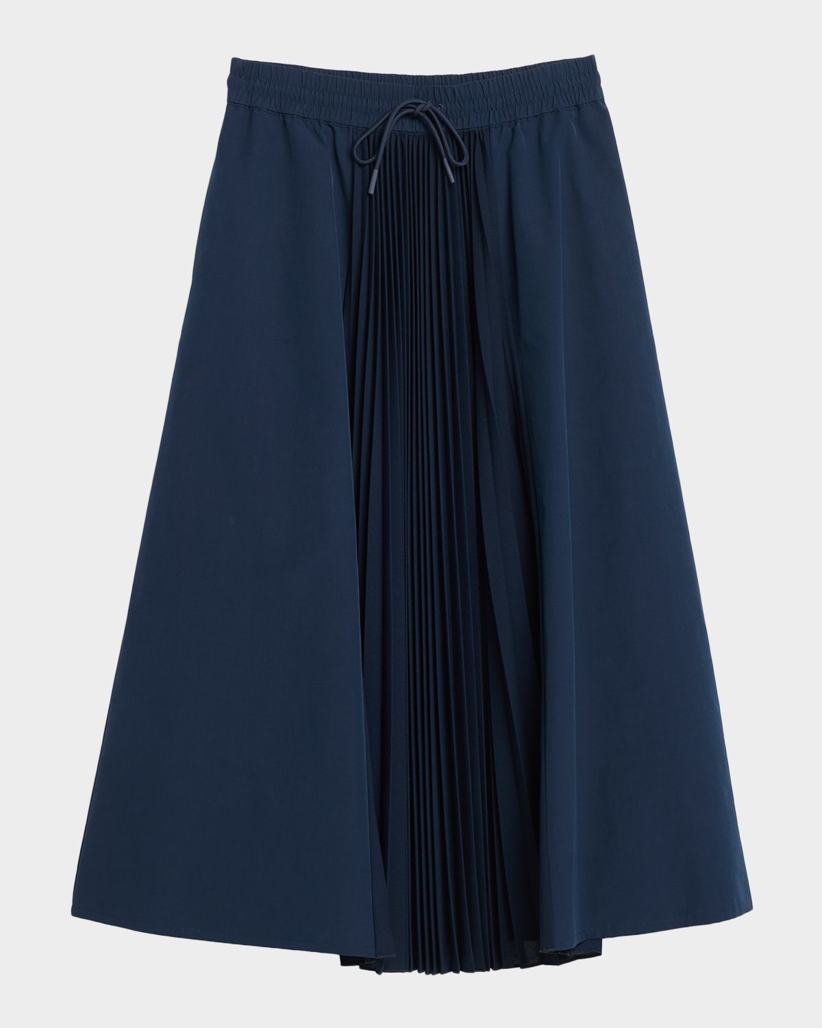 Weekend Max Mara Pleated Jersey-Inset Midi Skirt