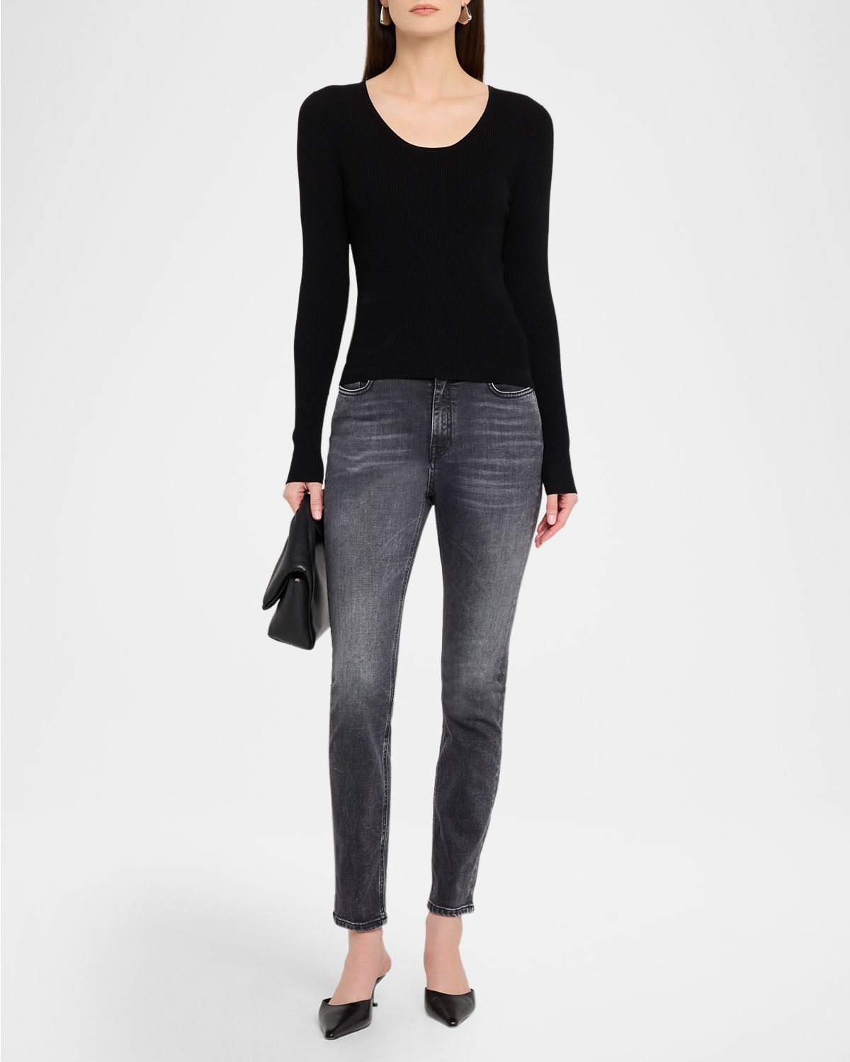 Weekend Max Mara Scoop-Neck Rib Knit Sweater