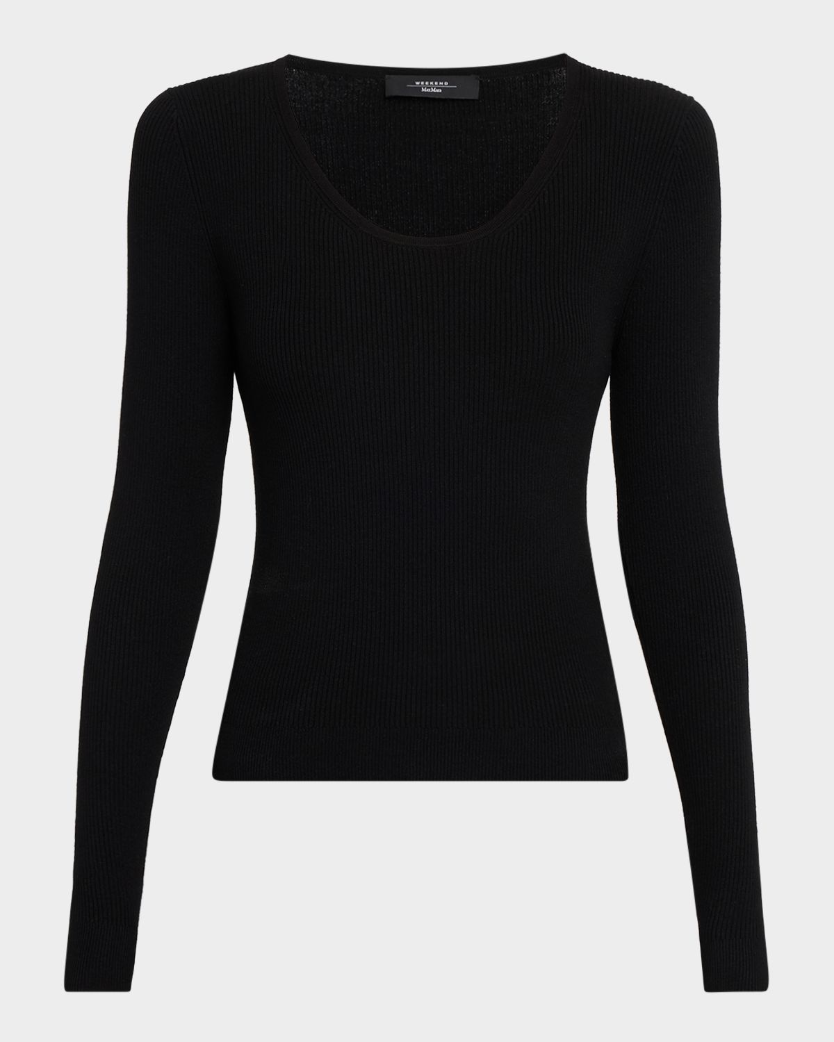 Weekend Max Mara Scoop-Neck Rib Knit Sweater