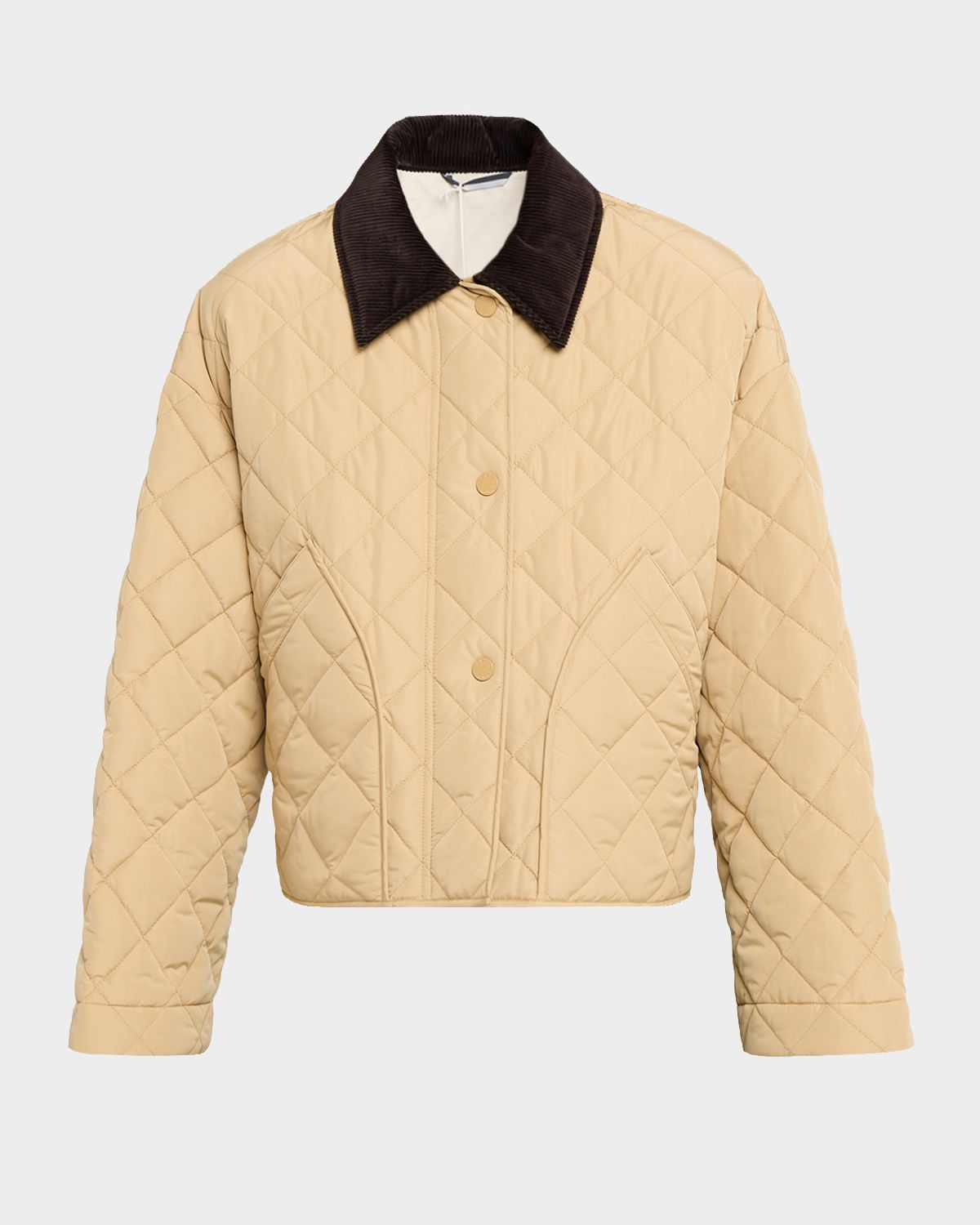Weekend Max Mara Quilted Corduroy-Collar Jacket