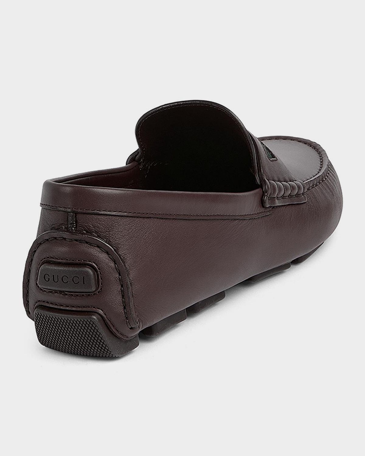 Gucci Men 's Leather Moc-Toe Drivers