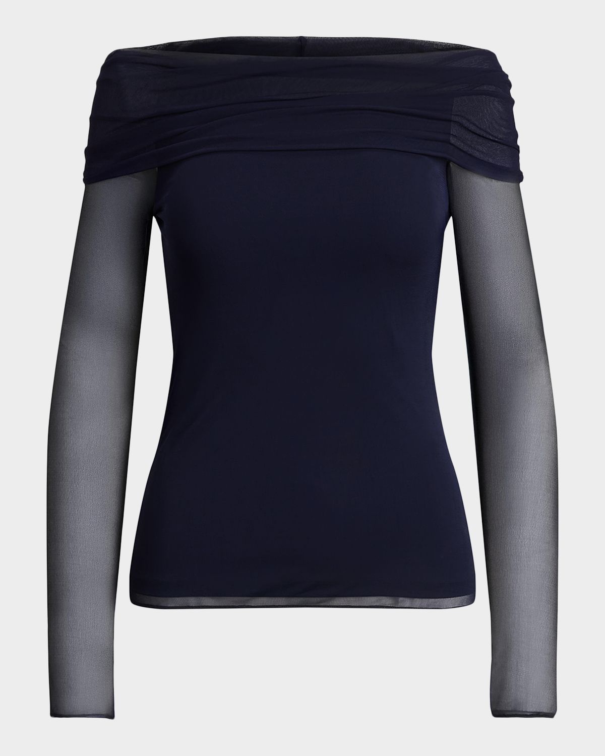 Ralph Lauren Collection Noreen Jersey Off-the-Shoulder Top
