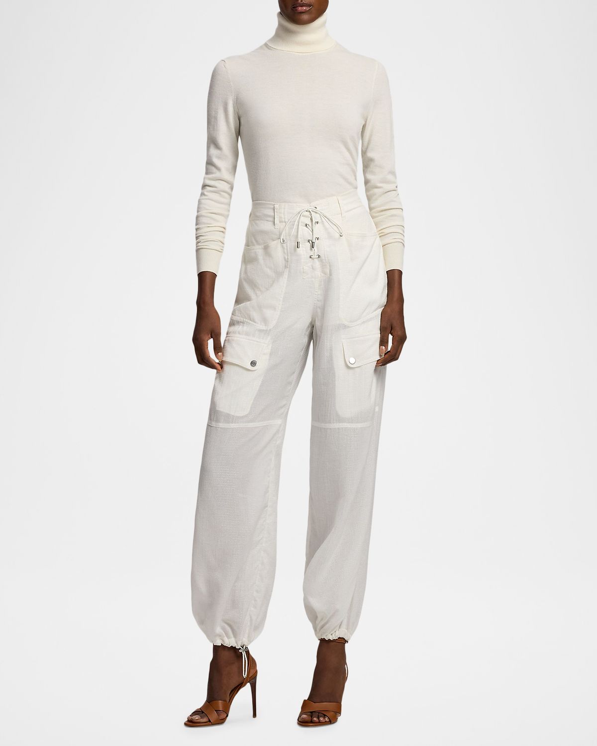 Ralph Lauren Collection Briella Ripstop Ankle Cargo Pants