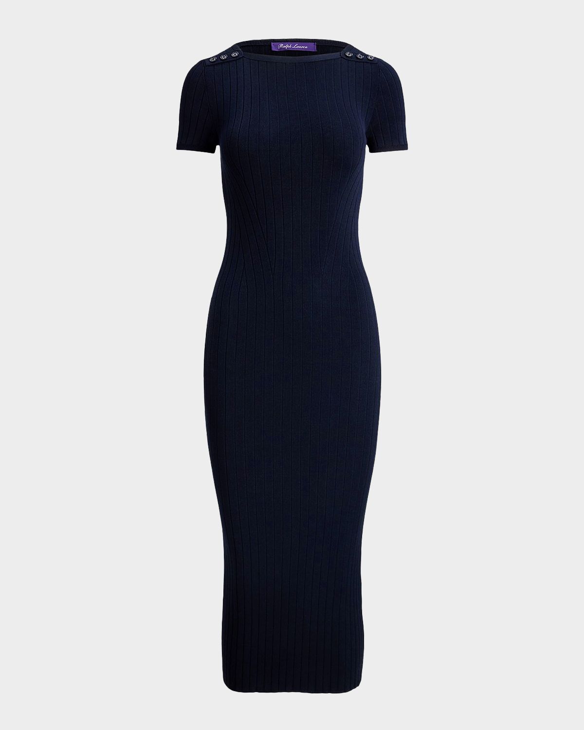 Ralph Lauren Collection Dustan Rib-Knit Silk-Blend Day Dress | Thumbnail 6