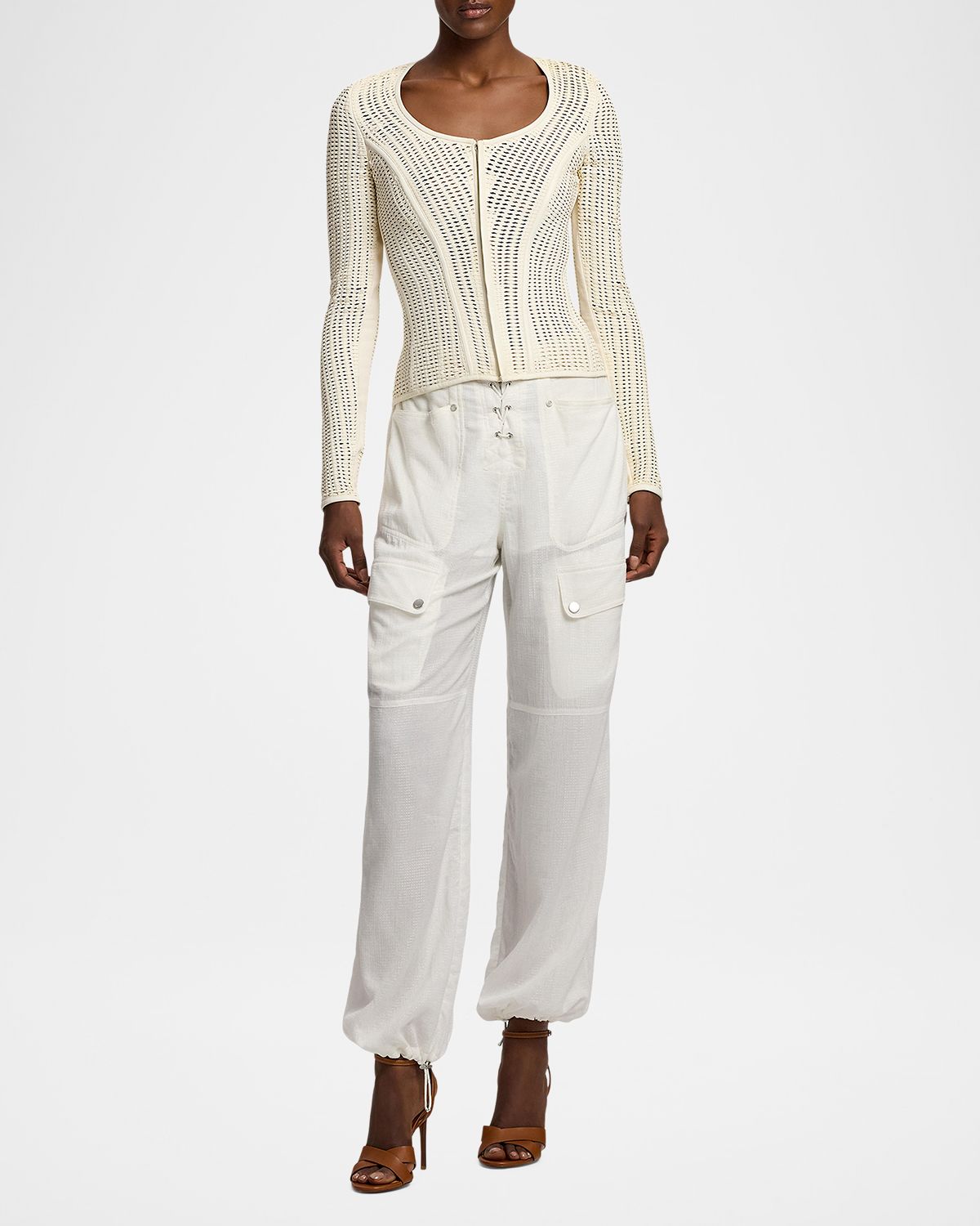Ralph Lauren Collection Tabetha Woven Lambskin Jacket