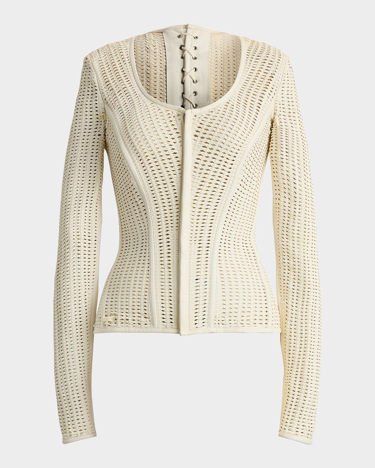 Ralph Lauren Collection Tabetha Woven Lambskin Jacket