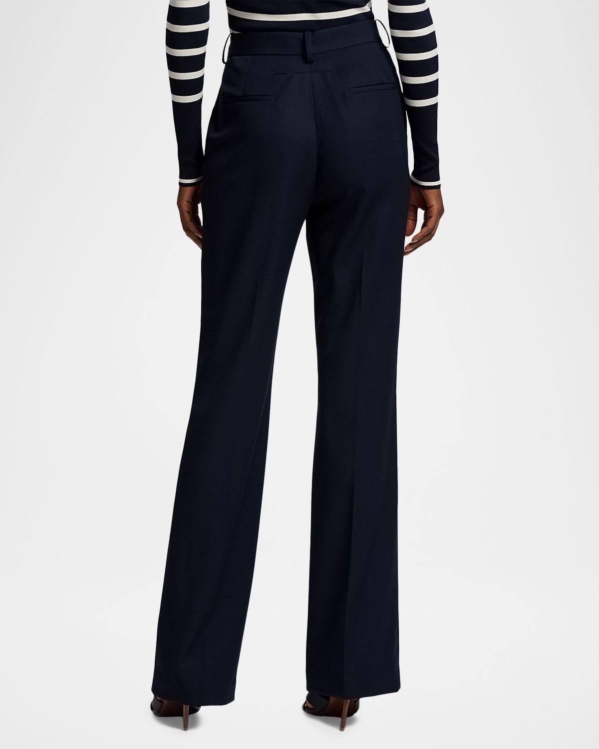 Ralph Lauren Collection Mid-Rise Wool Bootcut-Leg Trousers