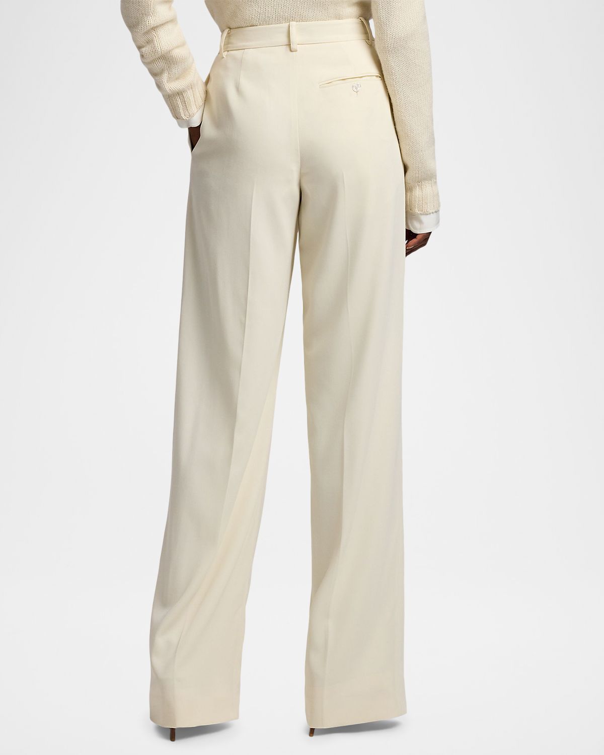 Ralph Lauren Collection Double-Pleated Wool Bacall Straight-Leg Trousers