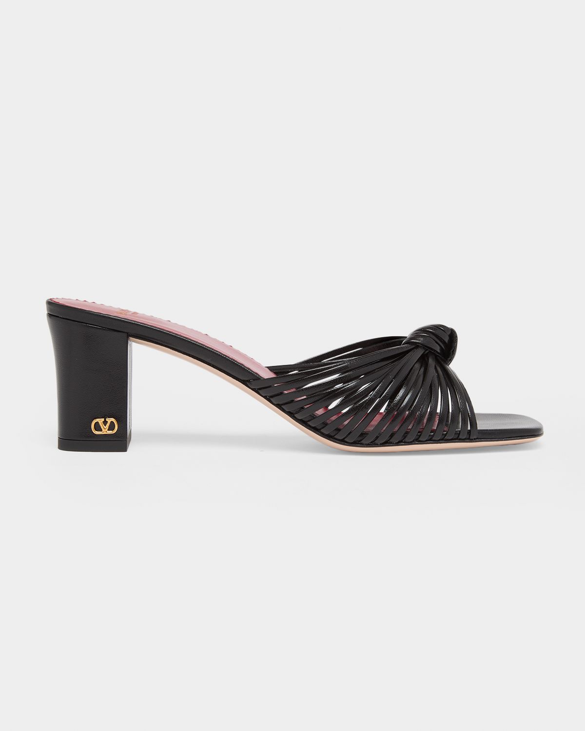 Valentino Garavani 60mm Anne Knotted Leather Mules