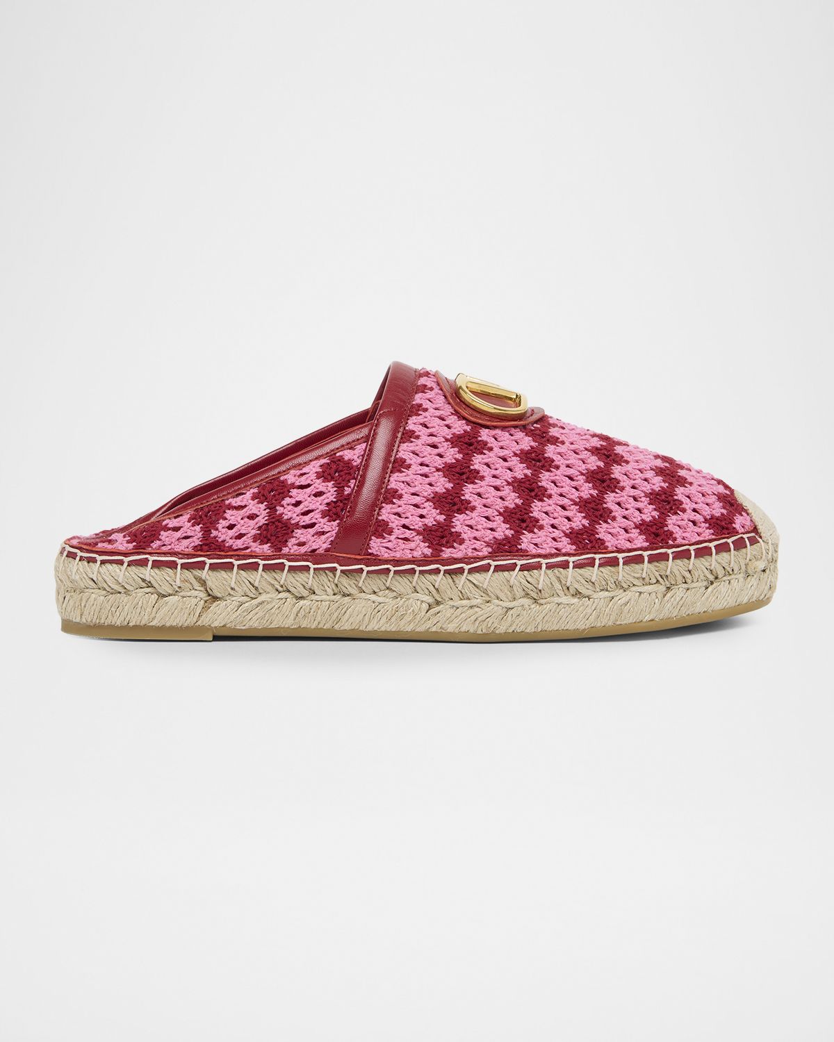Valentino Garavani VLogo Signature Crochet Espadrille Mules