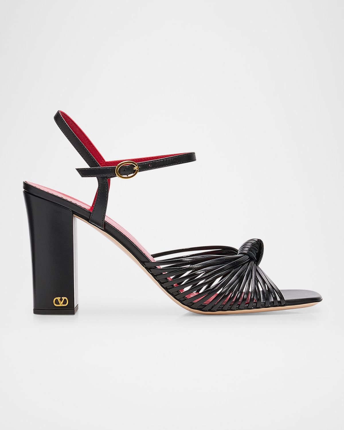 Valentino Garavani 90mm VLogo Anne Leather Block-Heel Sandals | Thumbnail 7 Valentino Garavani 90mm VLogo Anne Leather Block-Heel Sandals | Thumbnail 7