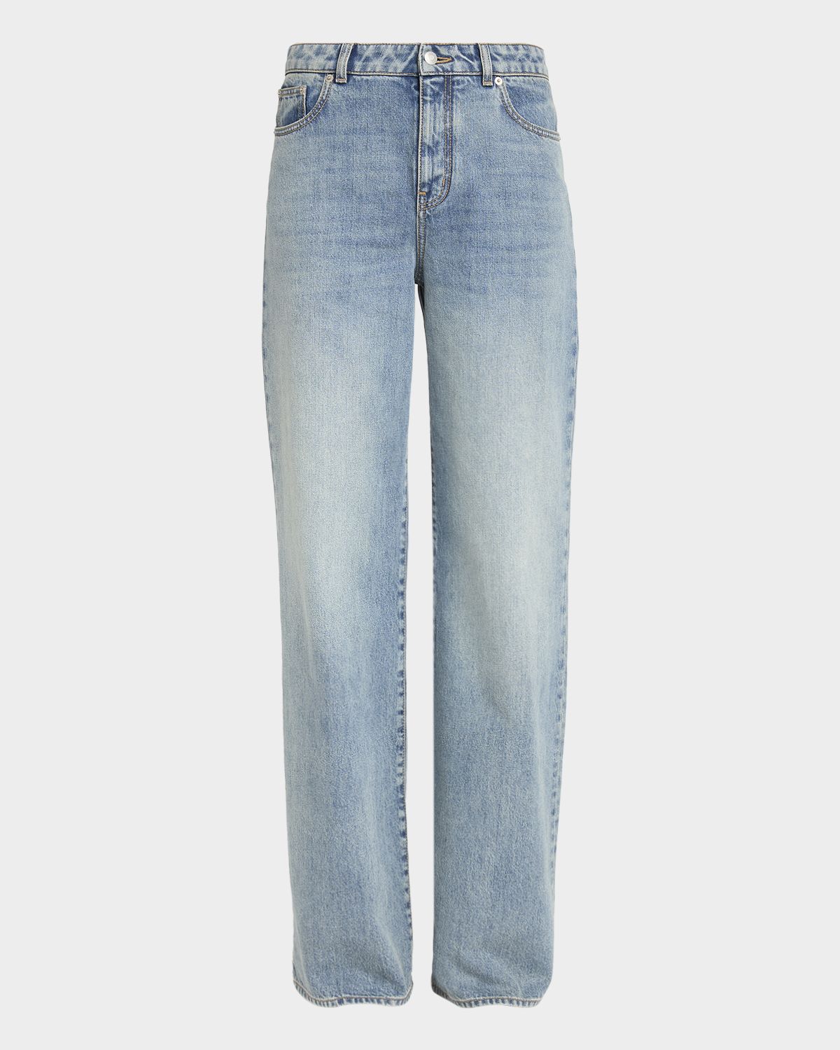 McQueen Mid-Rise Relaxed-Leg Denim Trousers