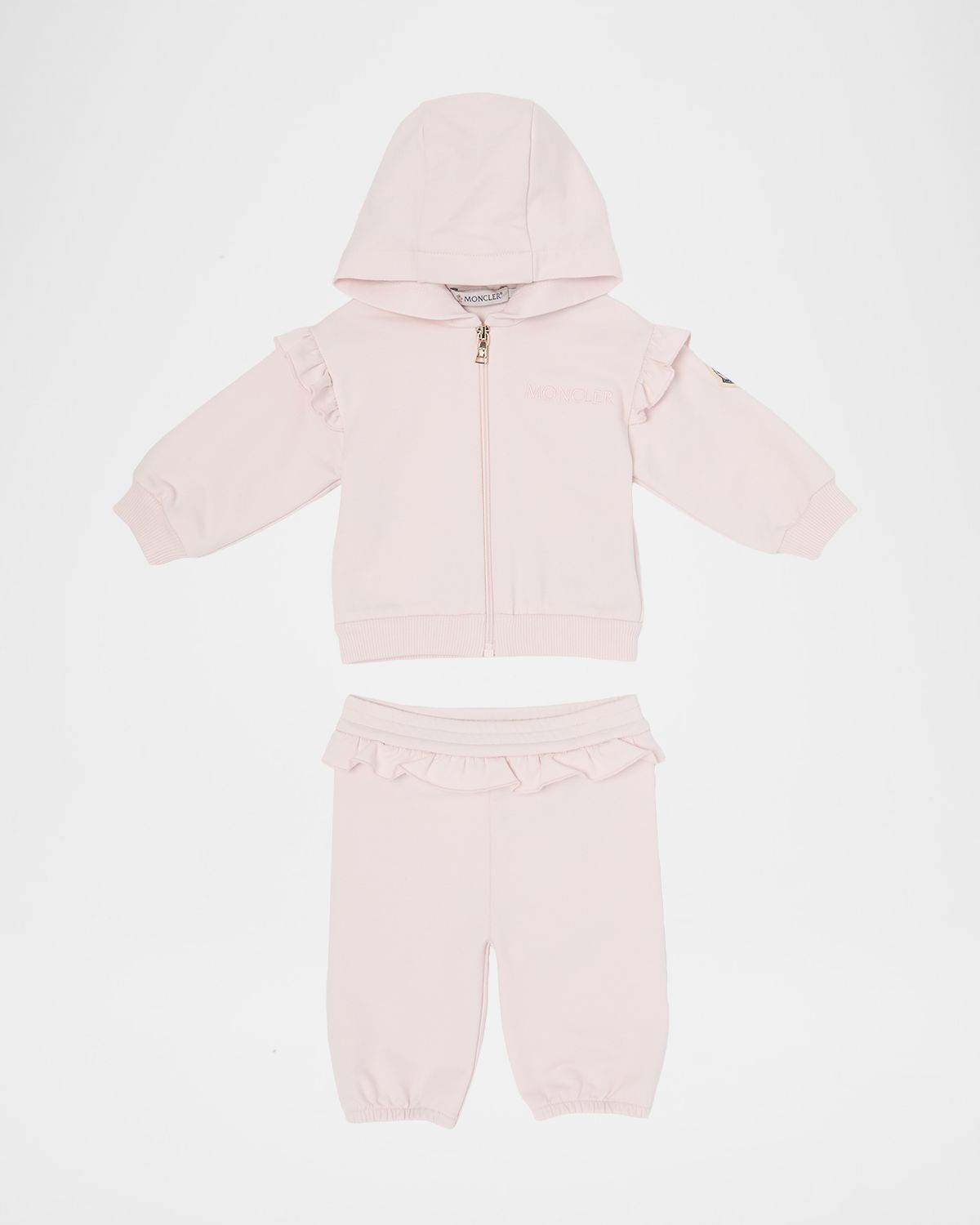 Moncler Girl 's Ruffled Cotton Hoodie & Sweatpants Set, Size 3M-3 | Thumbnail 4