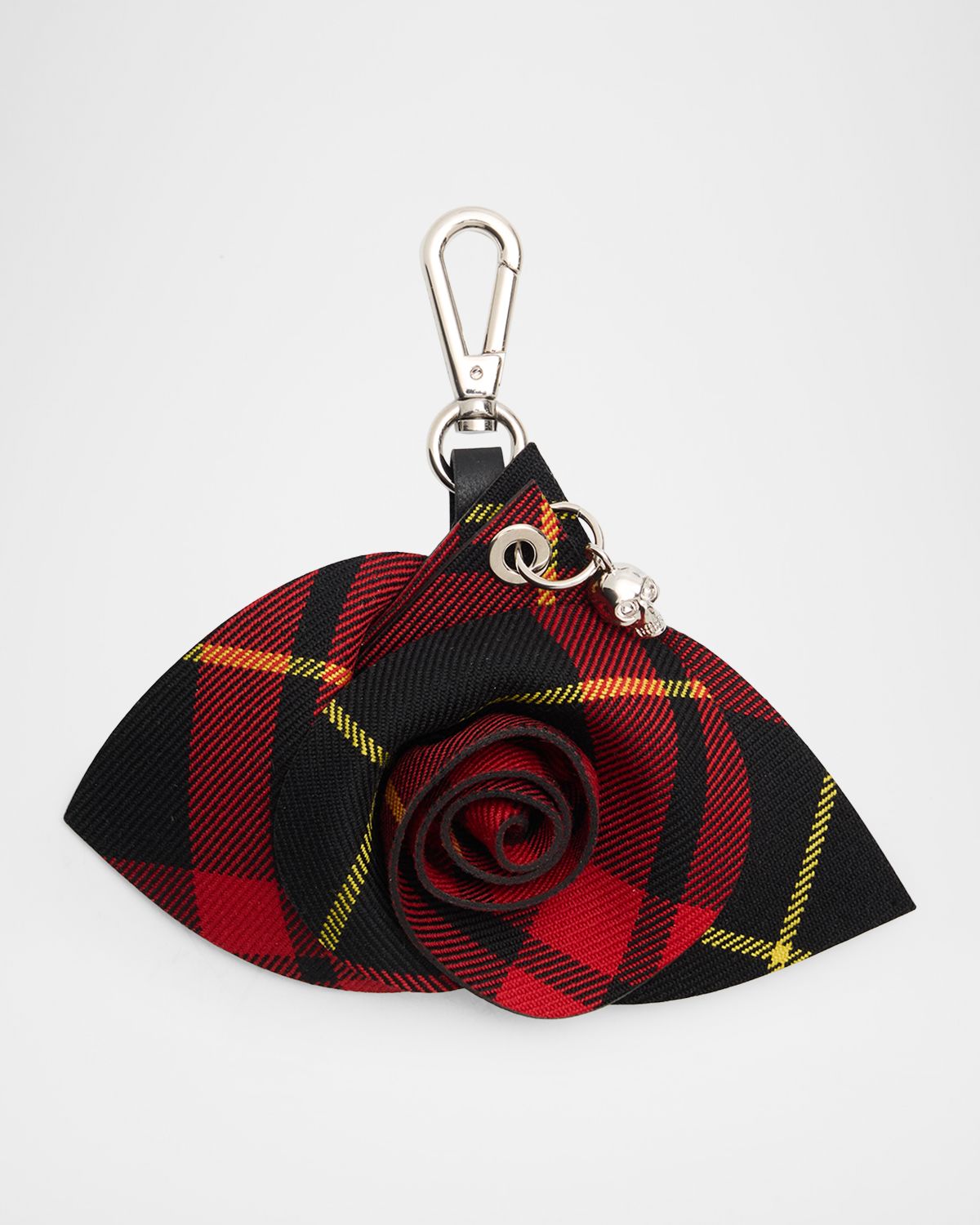 McQueen Rose Tartan Bag Charm | Thumbnail 3 McQueen Rose Tartan Bag Charm | Thumbnail 3