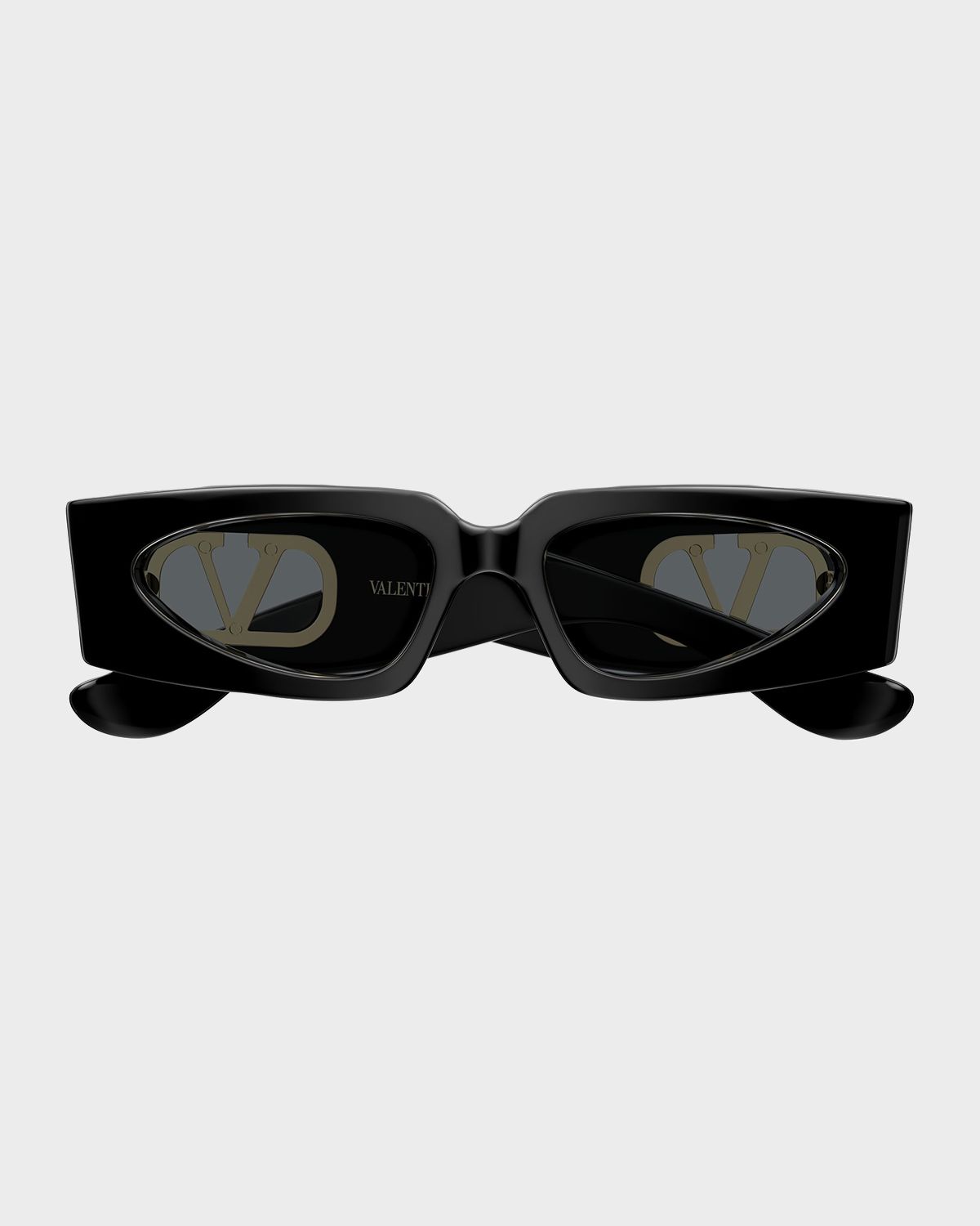 Valentino Garavani VLogo Signature 53mm Rectangular Sunglasses