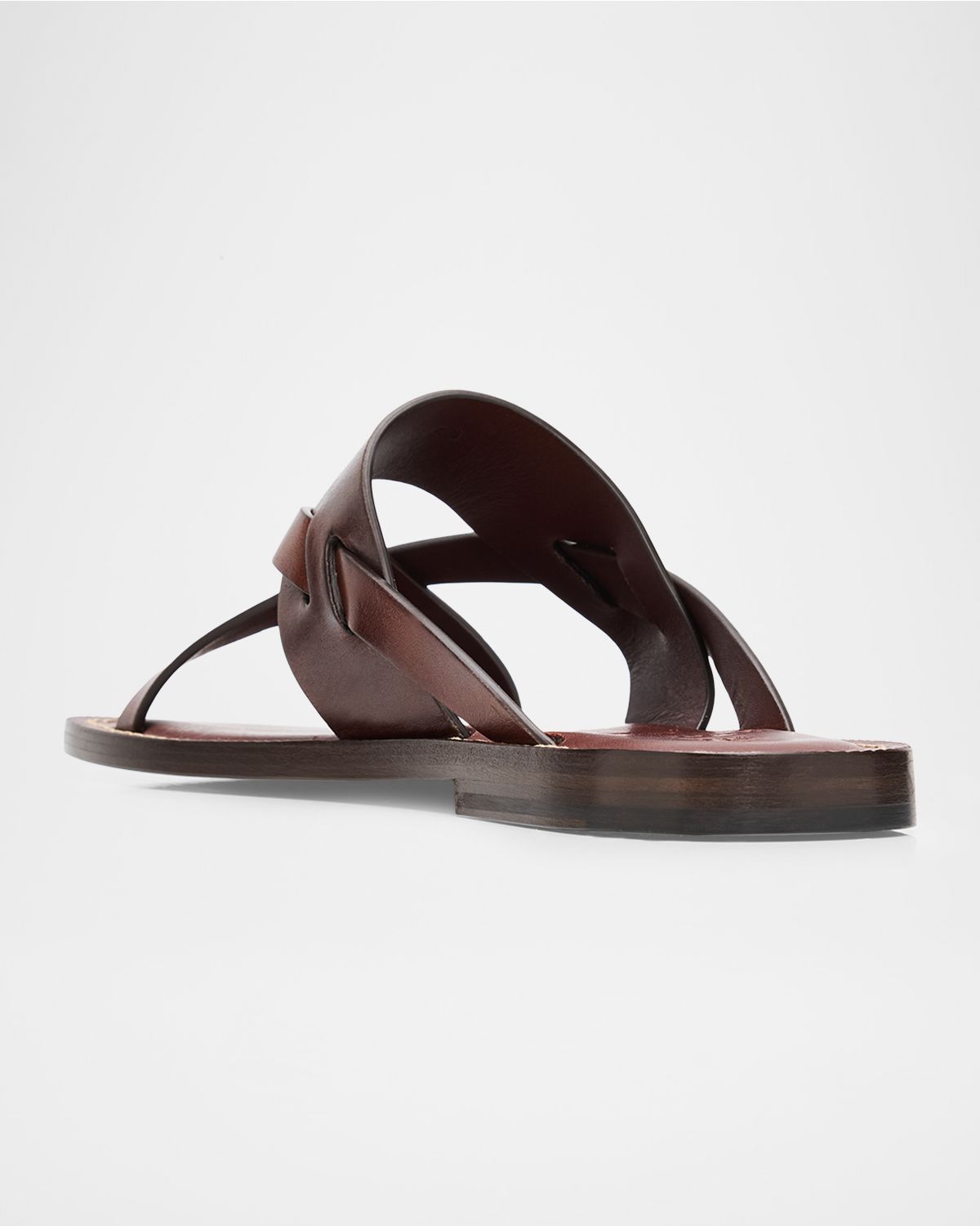 Brunello Cucinelli Men 's Strappy Leather Sandals