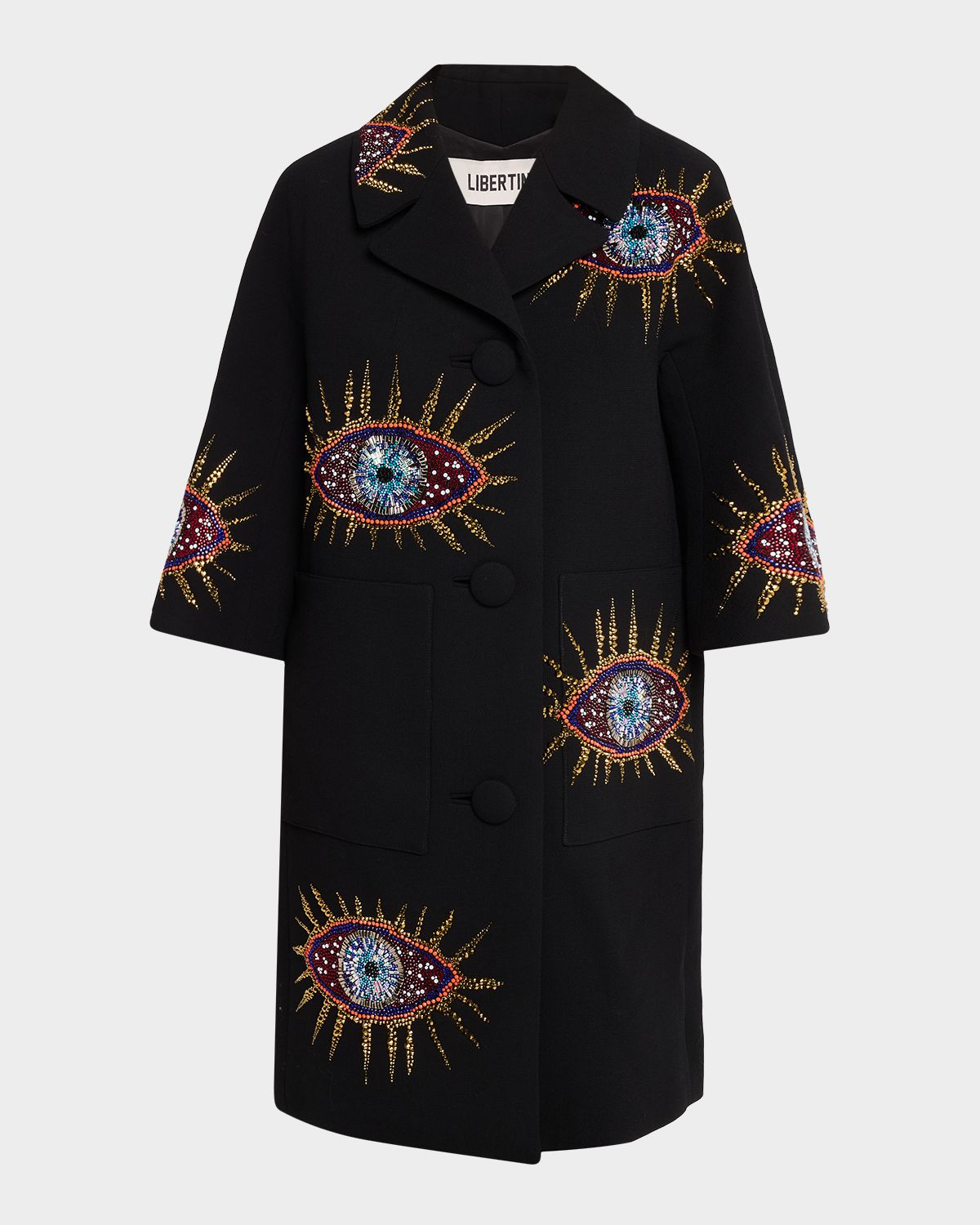 Libertine Nazar Embellished Single-Breasted Coat