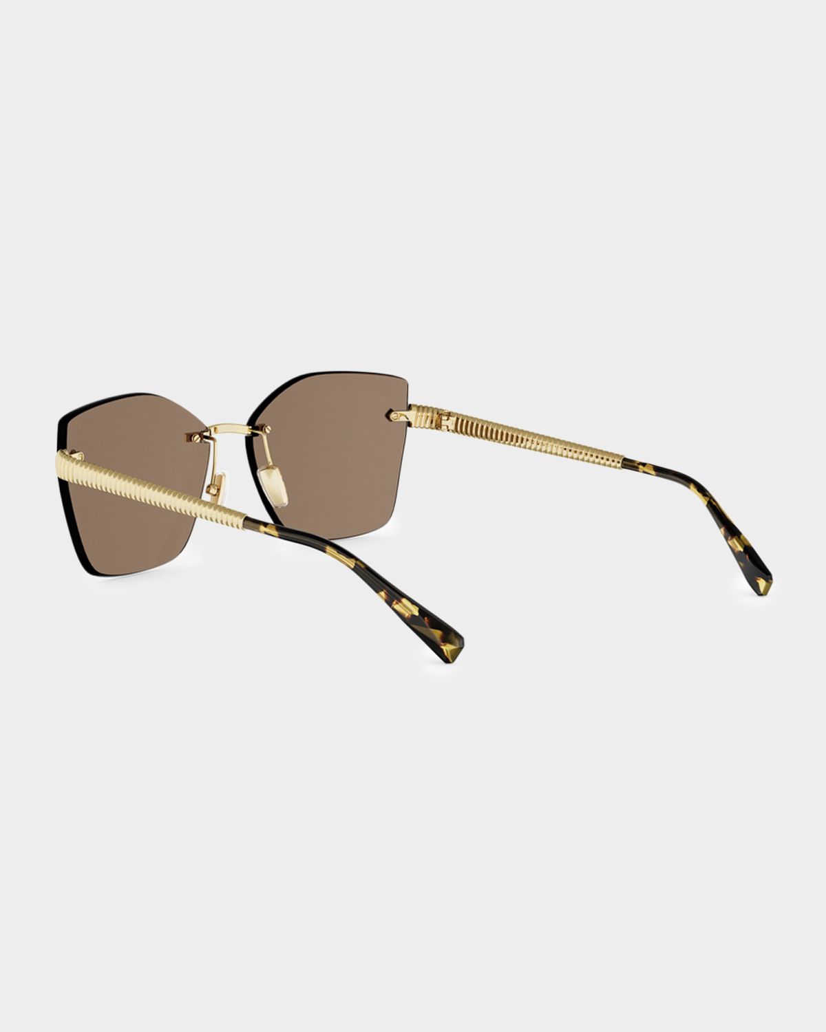 BVLGARI Tubogas 59mm Metal Square Sunglasses