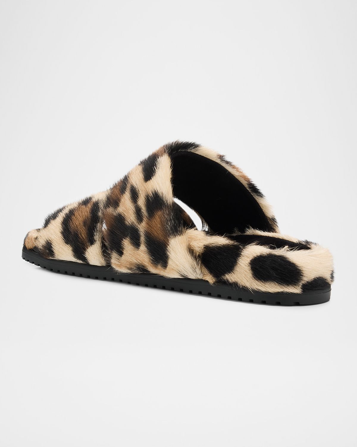 Dolce & Gabbana Men 's Leo Leopard-Print Goat Hide Slides