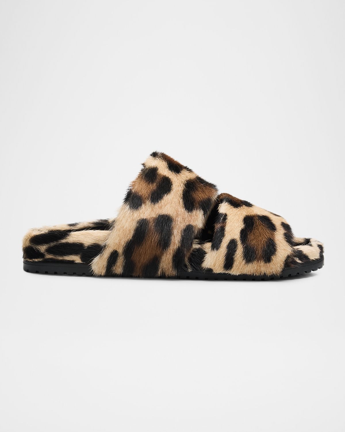 Dolce & Gabbana Men 's Leo Leopard-Print Goat Hide Slides | Thumbnail 5 Dolce & Gabbana Men 's Leo Leopard-Print Goat Hide Slides | Thumbnail 5