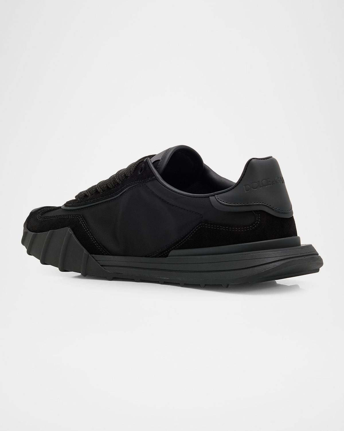 Dolce & Gabbana Men 's DG Nylon & Leather Low-Top Athletic Sneakers