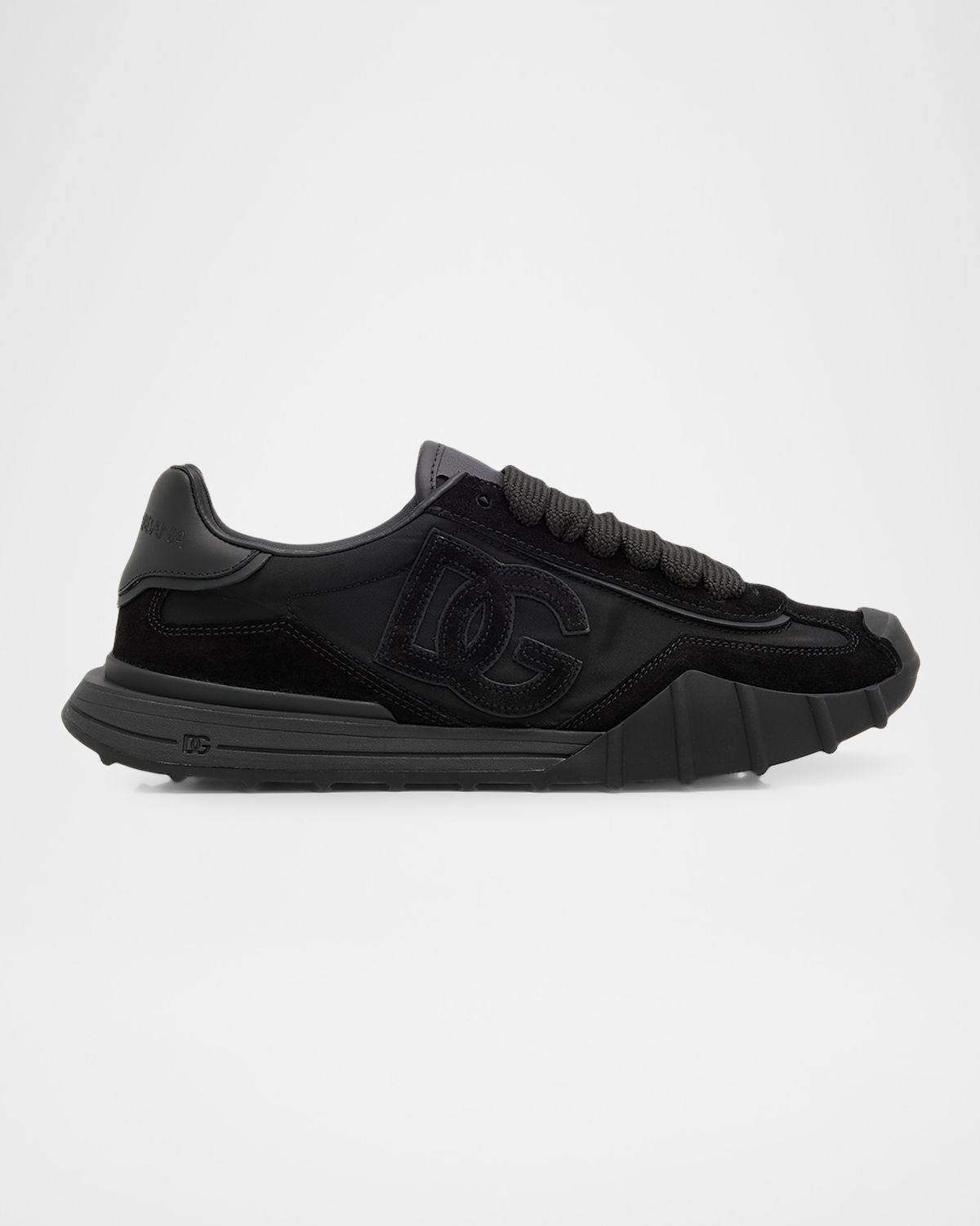 Dolce & Gabbana Men 's DG Nylon & Leather Low-Top Athletic Sneakers