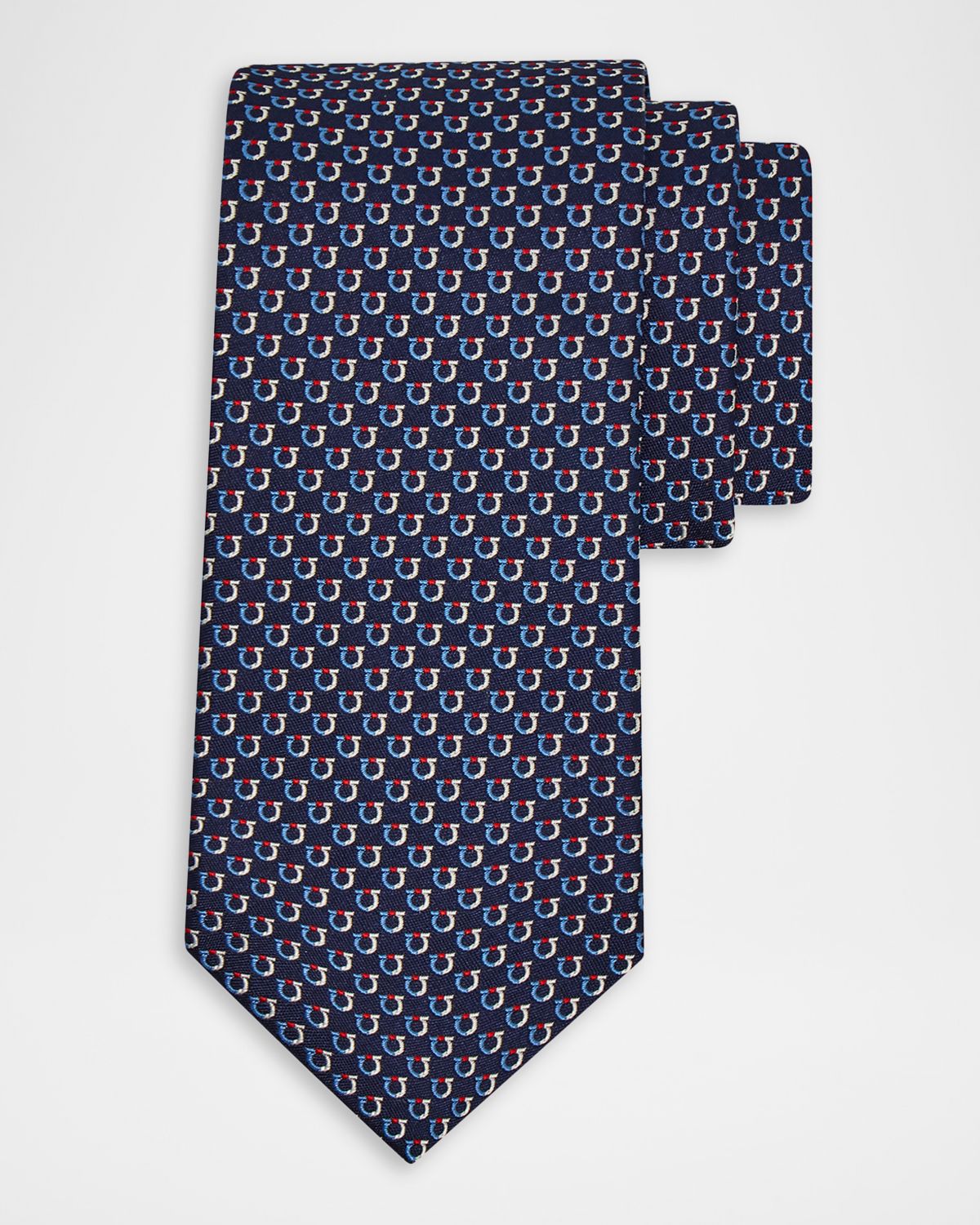 Ferragamo Men 's Barzio Woven Micro-Gancio Silk Tie | Thumbnail 5