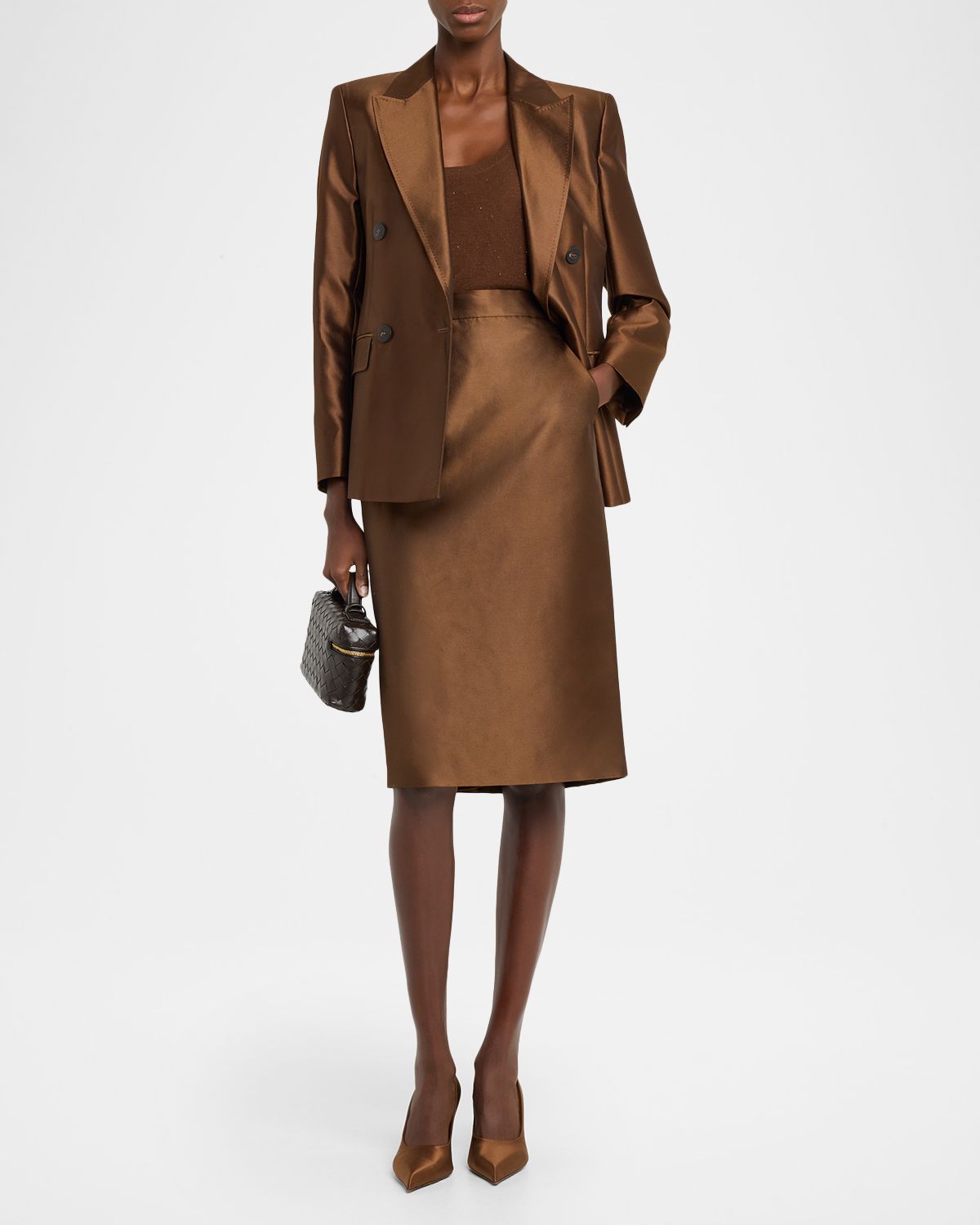 Max Mara Studio Sequin Silk-Wool Knit Tank Top