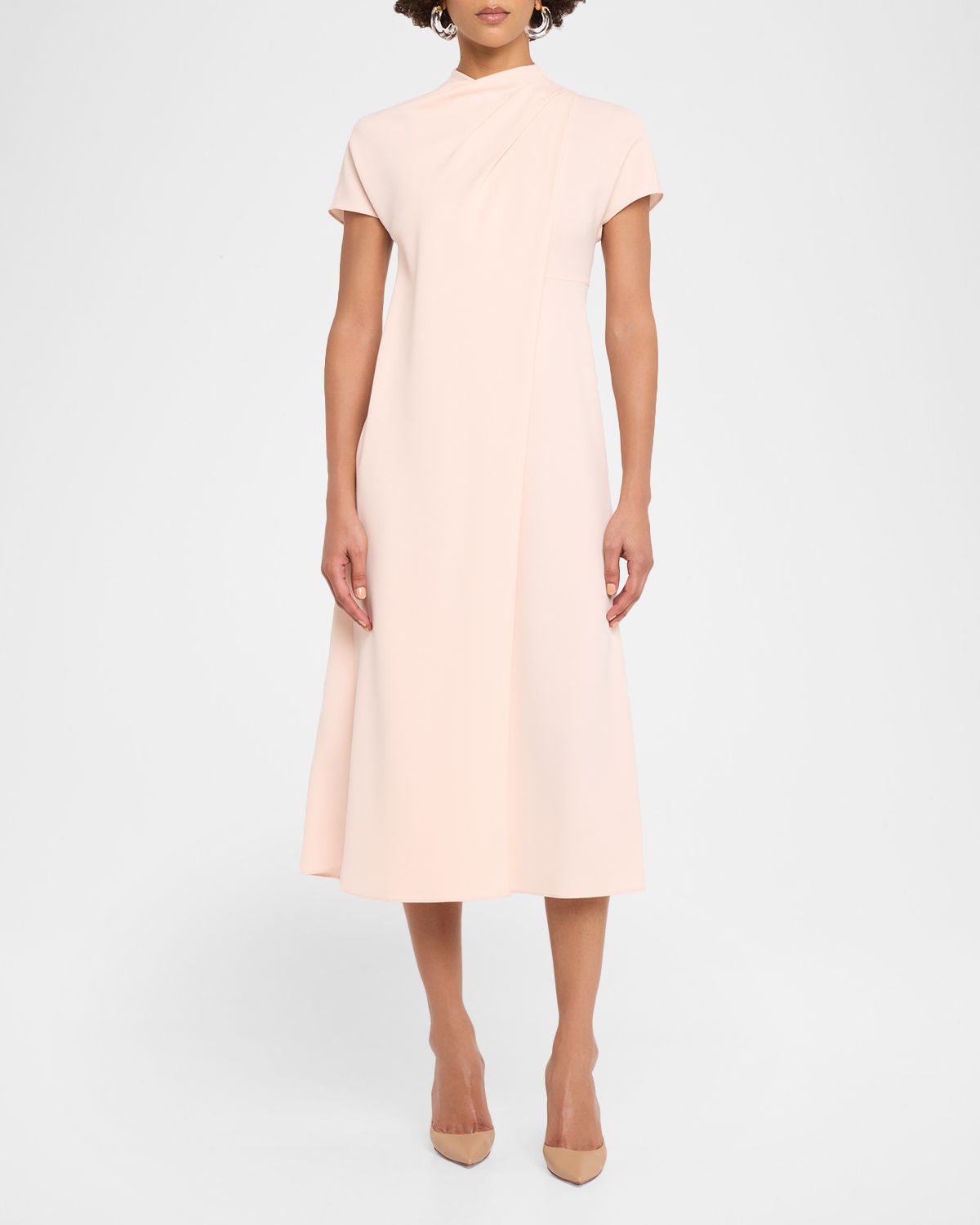 Emporio Armani Technical Cady Midi Dress