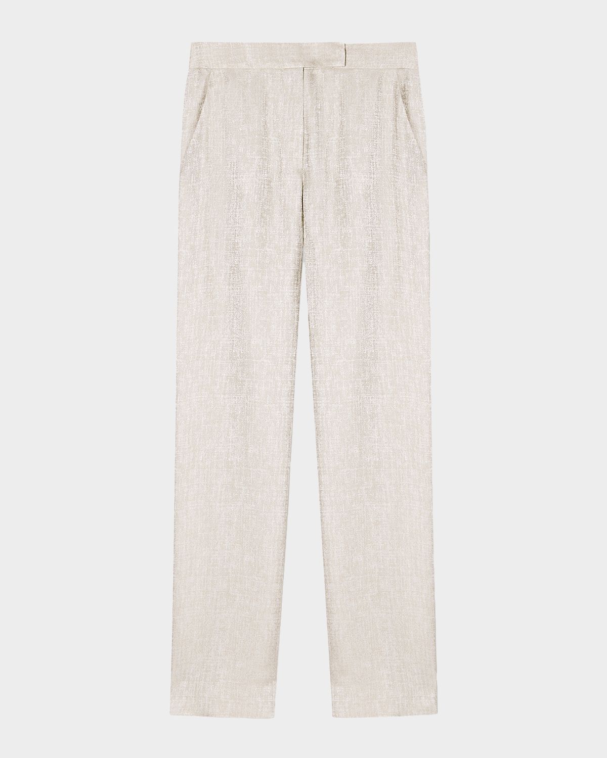 Emporio Armani Straight-Leg Shimmer Viscose Pants
