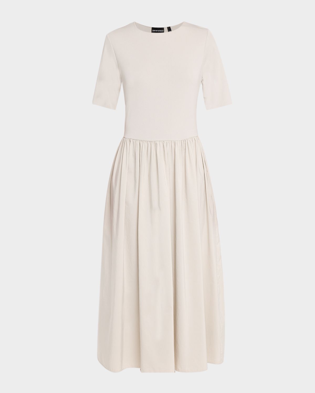 Emporio Armani Short-Sleeve Interlock Long Dress