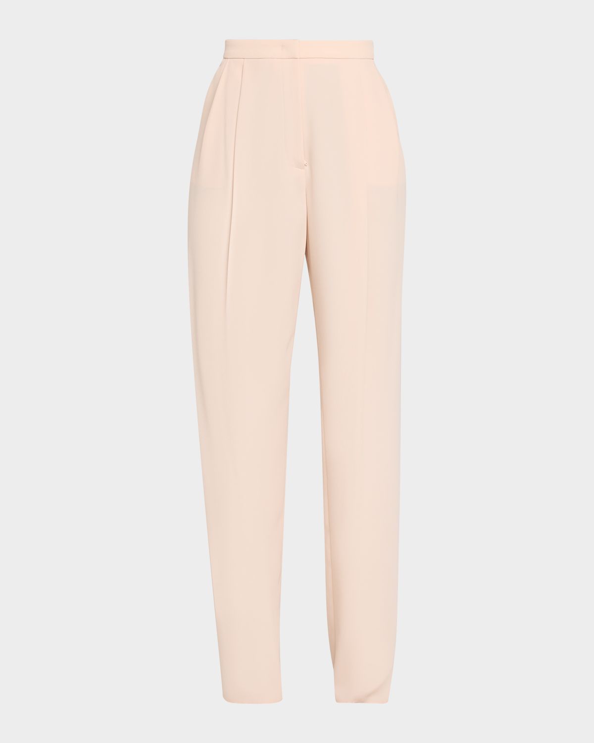 Emporio Armani Pleated Straight-Leg Gabardine Trousers