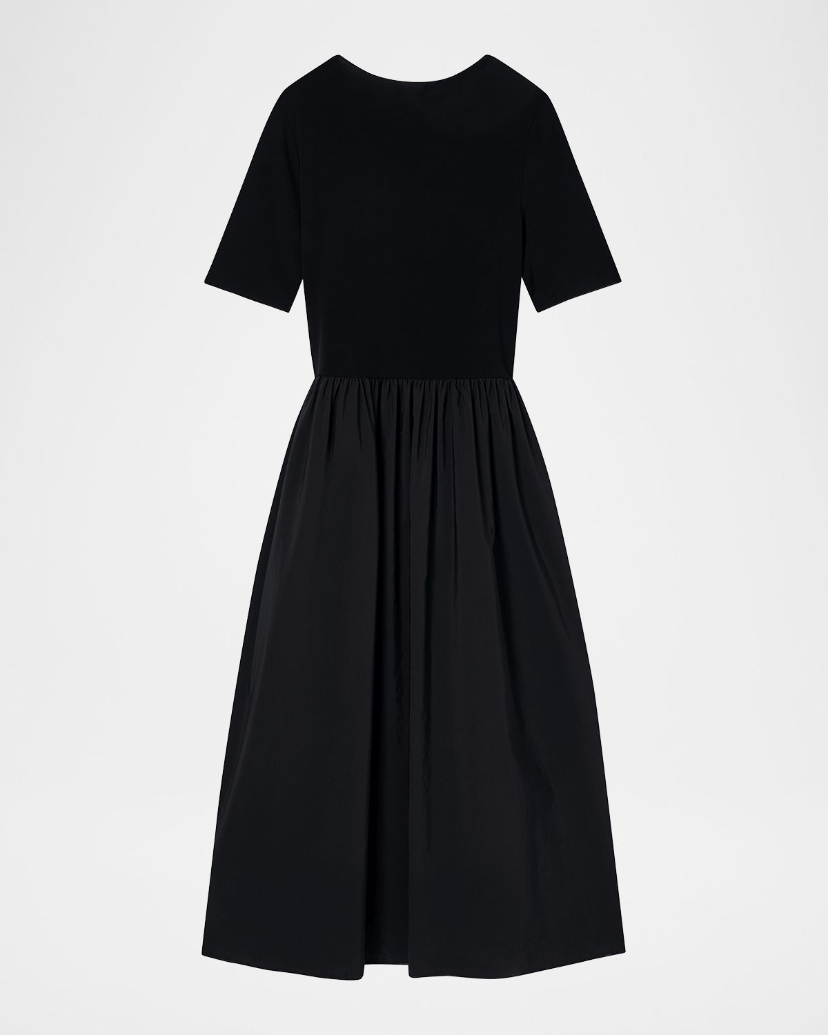 Emporio Armani Viscose Jersey & Taffeta Midi Dress