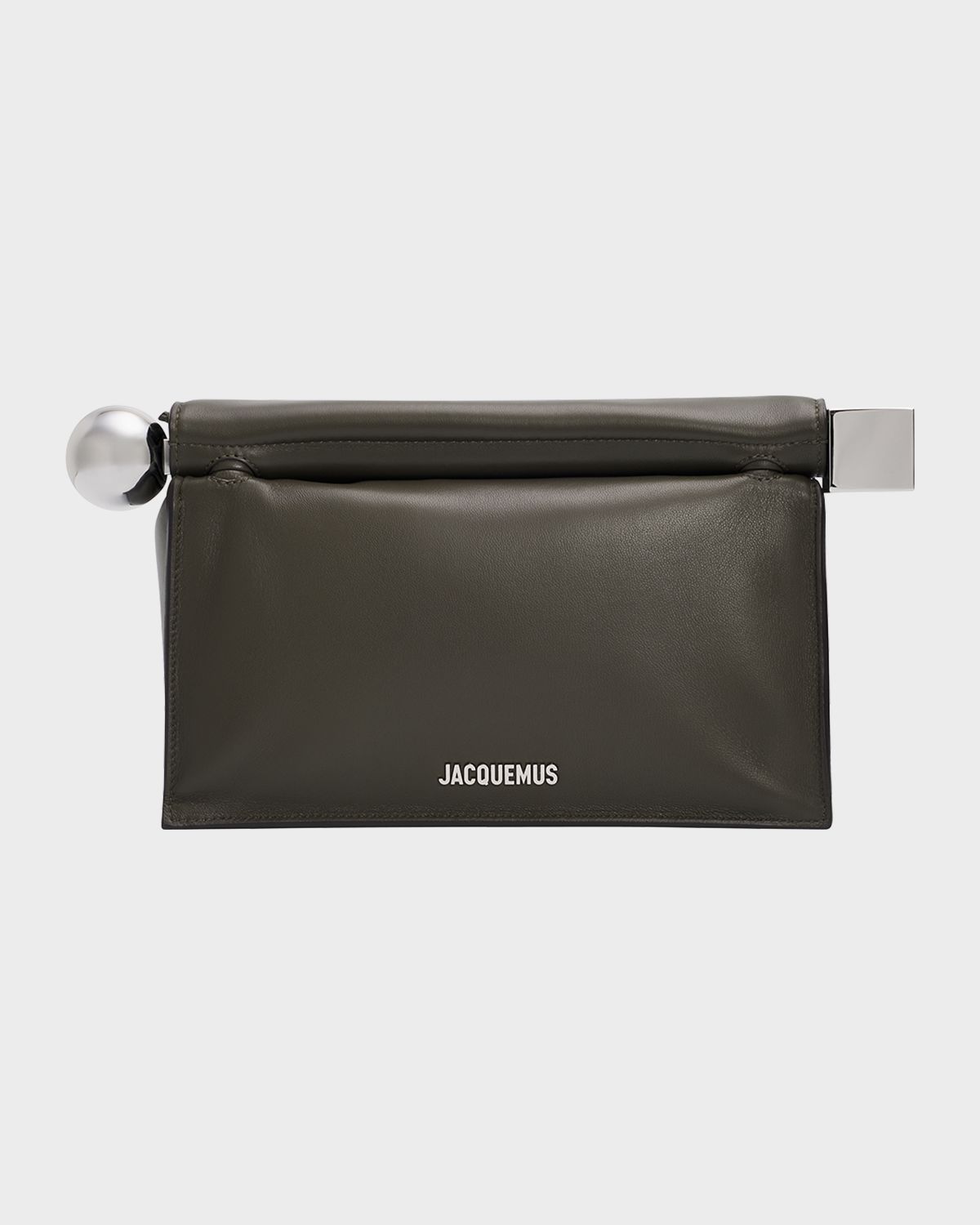 Jacquemus Ronde Carré Leather Clutch