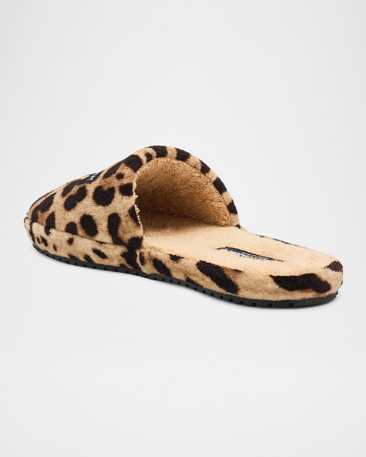 Dolce & Gabbana Men 's Leopard-Print Terrycloth Slippers