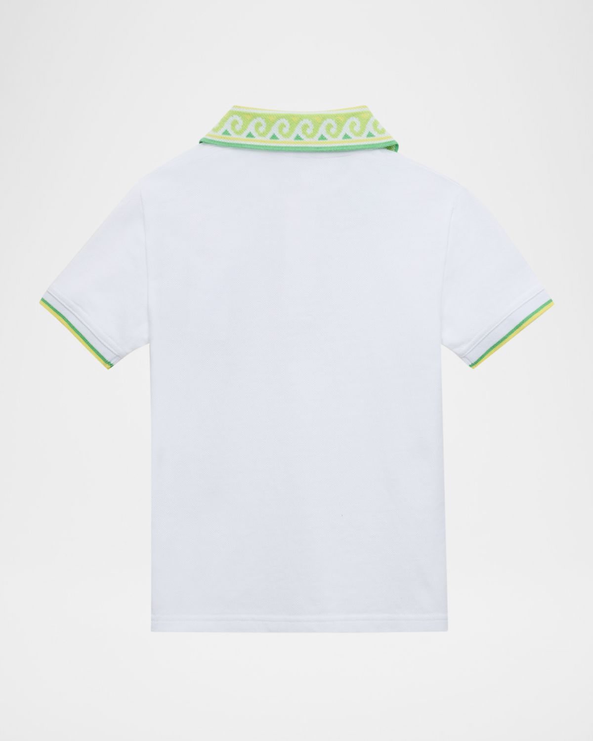 CASABLANCA Girl 's Contrast-Trim Laurel-Collar Polo Shirt, Size 3-14