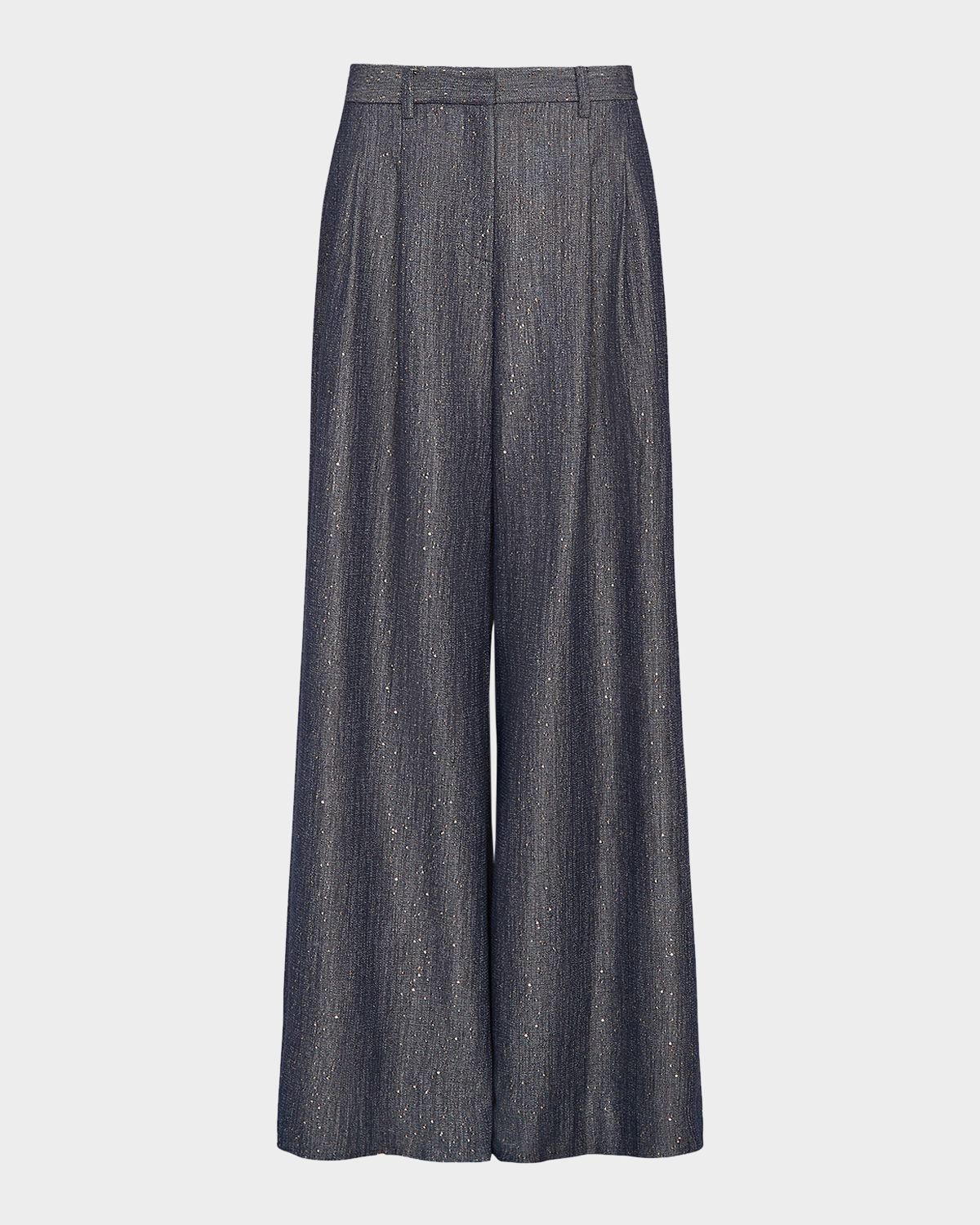TWP Avery Sequined Denim Wide-Leg Pants