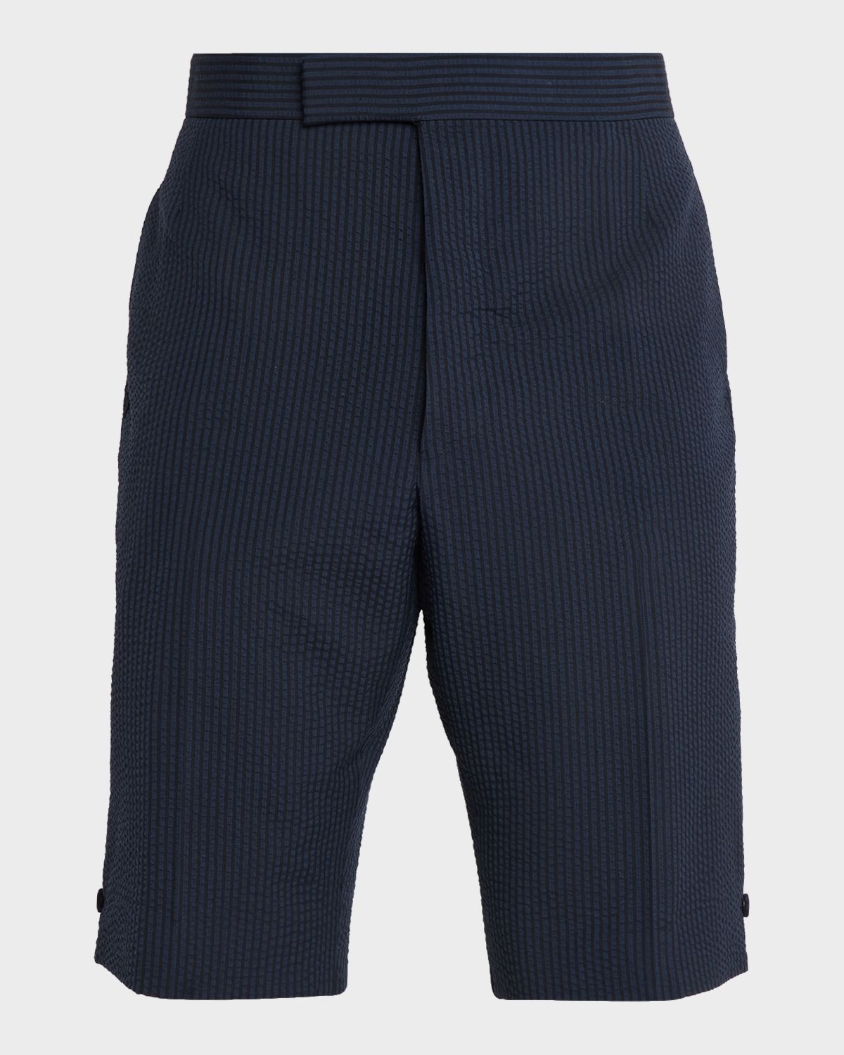 Thom Browne Men 's Fit 1 Backstrap Seersucker Shorts | Thumbnail 6 Thom Browne Men 's Fit 1 Backstrap Seersucker Shorts | Thumbnail 6