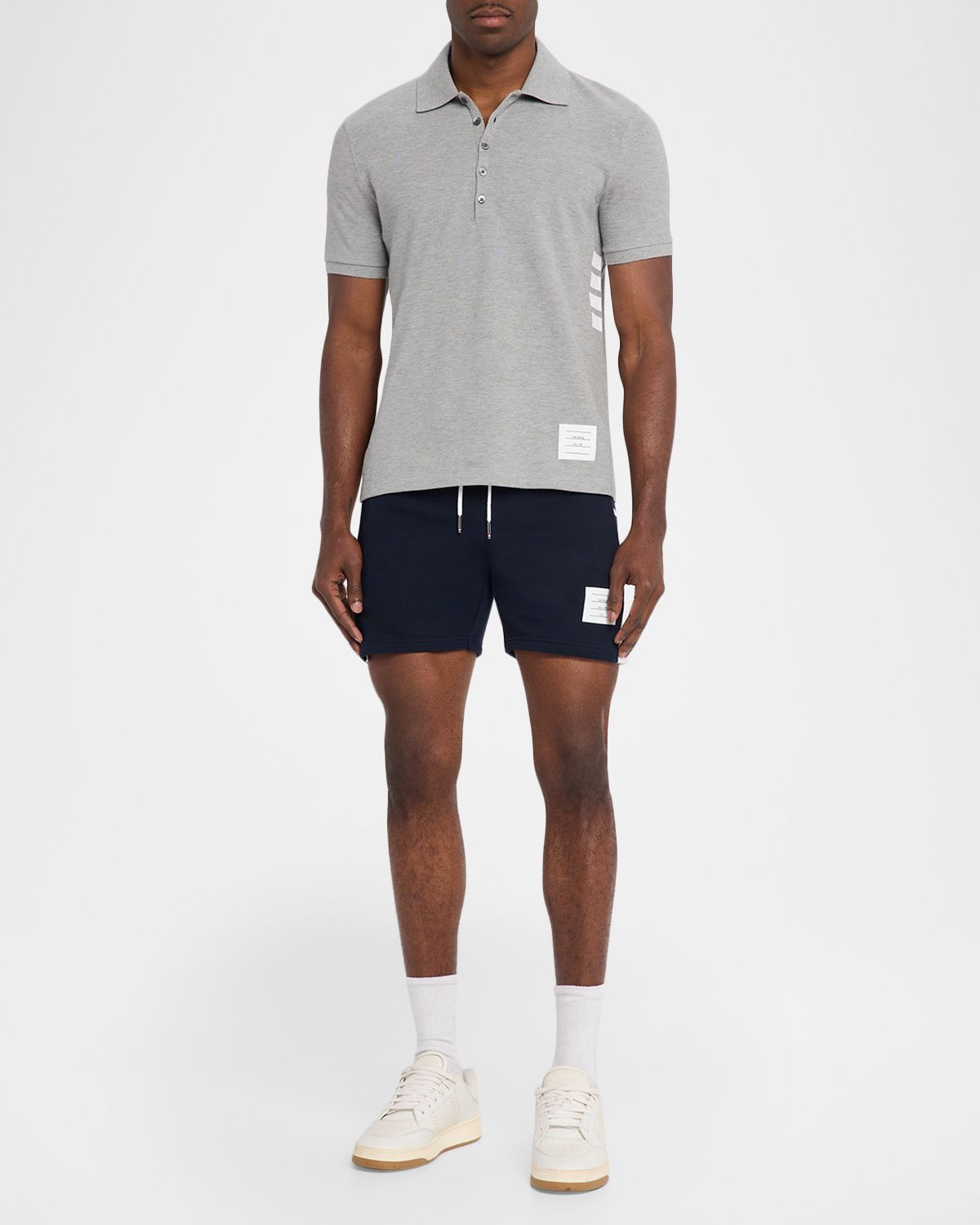 Thom Browne Men 's Pique 4-Bar Polo Shirt