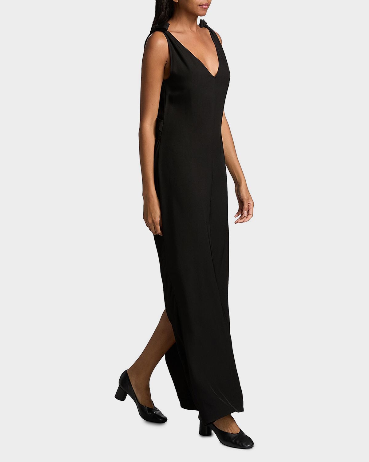 Co Draped Back Maxi Slip Dress