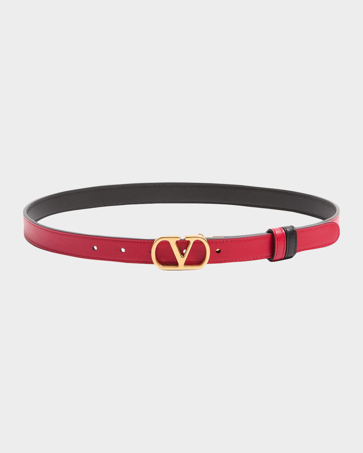 Valentino Garavani VLogo Signature Reversible Calfskin Belt, 20mm | Thumbnail 4