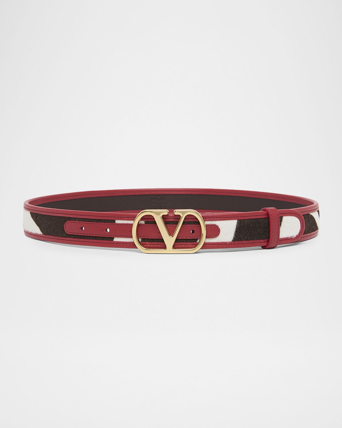 Valentino Garavani VLogo Signature Calf Hair Leather Belt | Thumbnail 3 Valentino Garavani VLogo Signature Calf Hair Leather Belt | Thumbnail 3