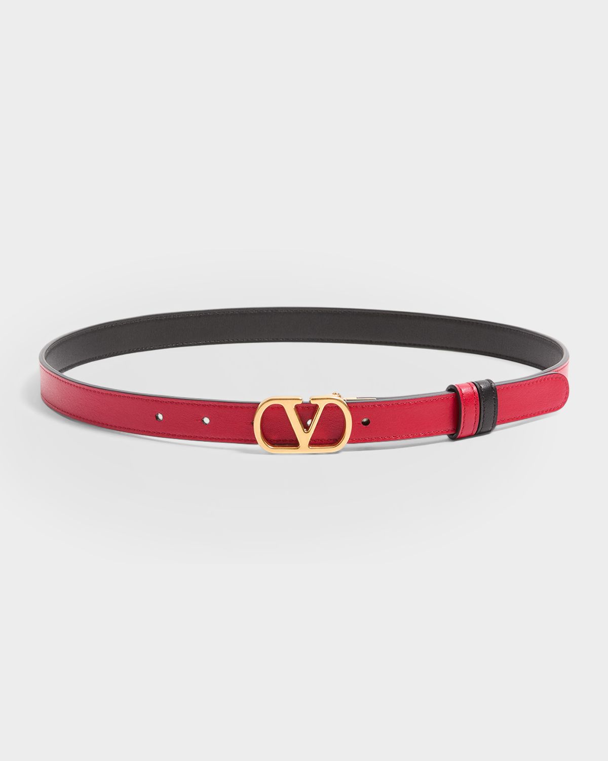 Valentino Garavani VLogo Signature Reversible Calfskin Belt, 30mm | Thumbnail 3