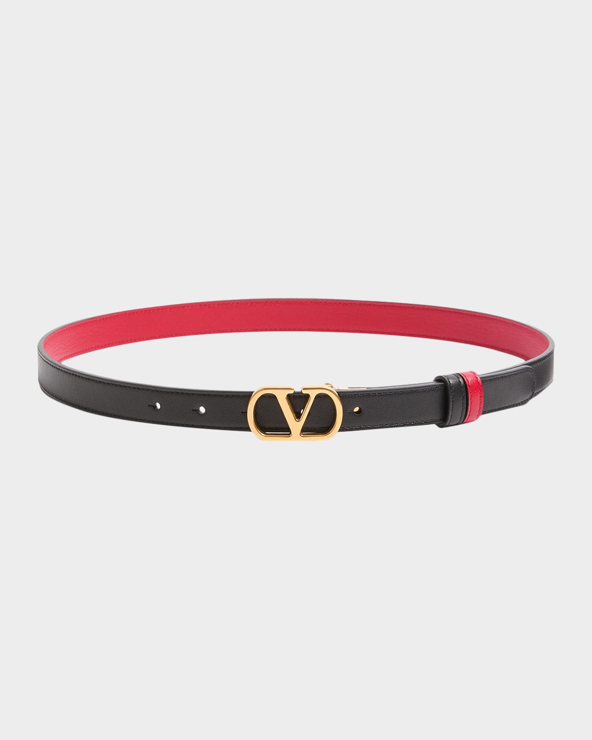 Valentino Garavani VLogo Signature Reversible Calfskin Belt, 30mm